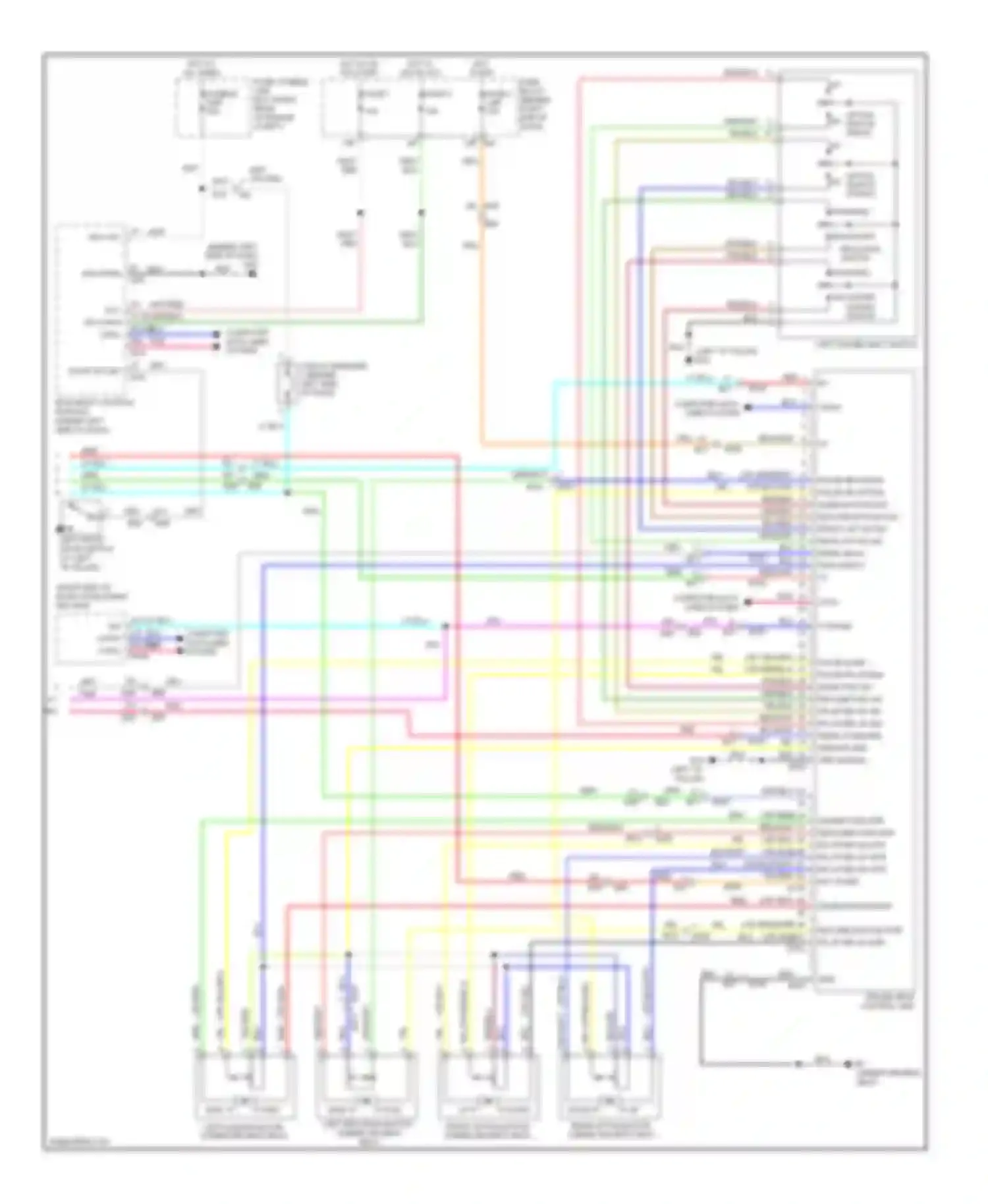 Pathfinder Nissan III facelift (2010-2014): Memory systems circuit (3 of 3)