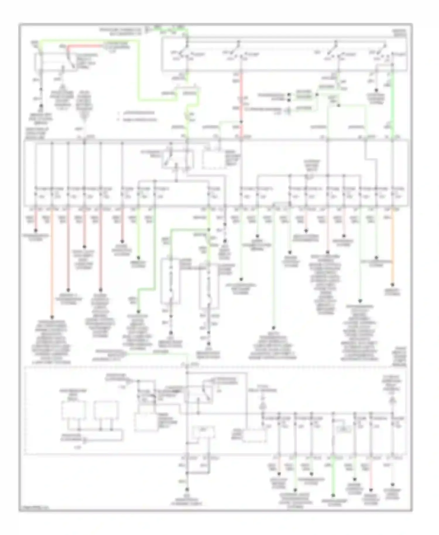 Pathfinder Nissan III facelift (2010-2014): Power distribution circuit (2 of 2)