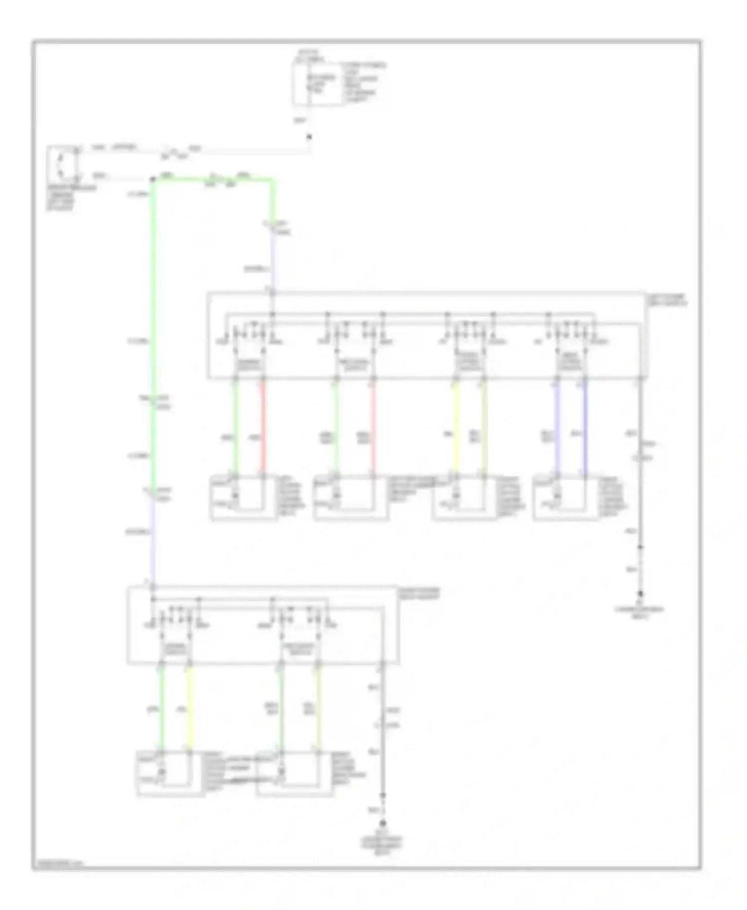 Pathfinder Nissan III facelift (2010-2014): Power seat circuit