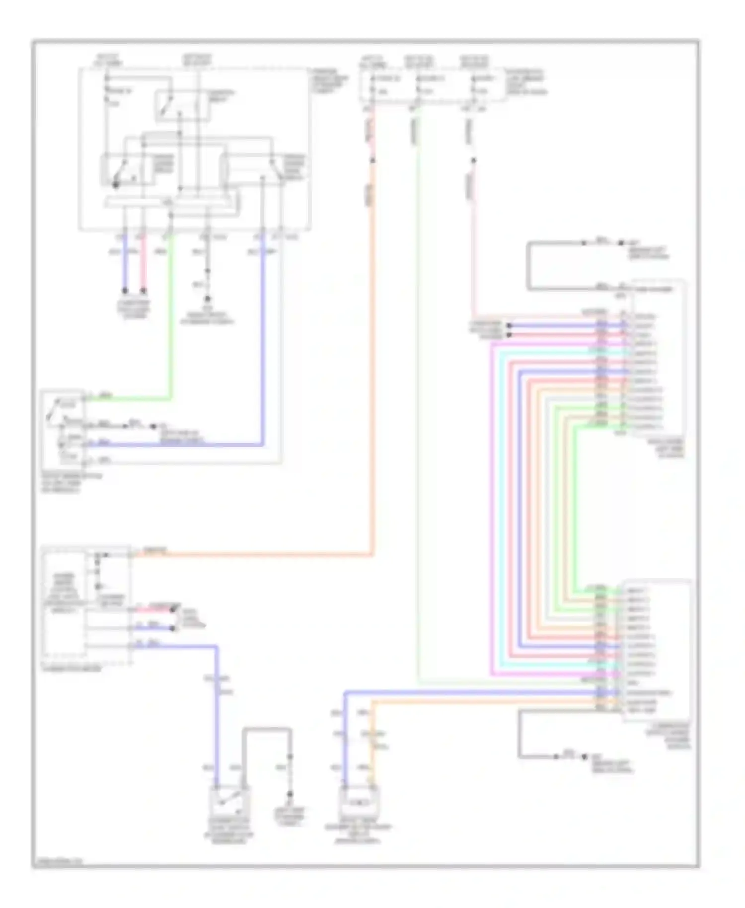 Pathfinder Nissan III facelift (2010-2014): Front wiper/washer circuit