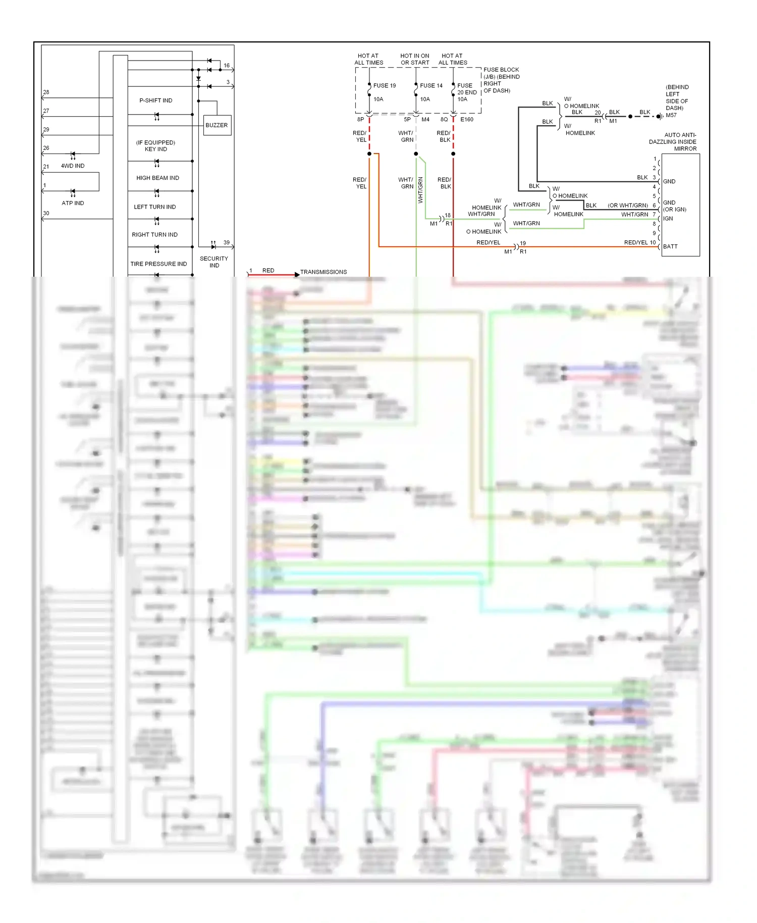 Wiring diagram abs ind. for Nissan Pathfinder III facelift (2010-2014) (3 of 3)