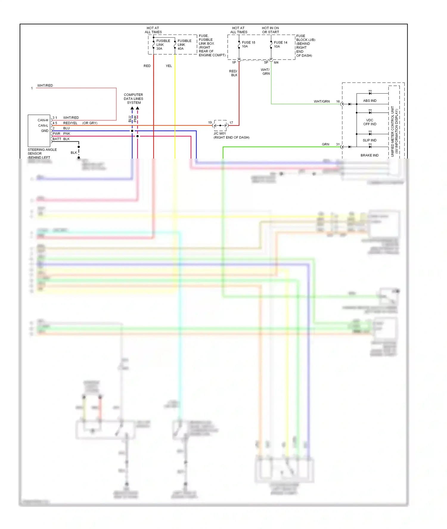 Wiring diagram abs ind. for Nissan Pathfinder III facelift (2010-2014) (2 of 3)