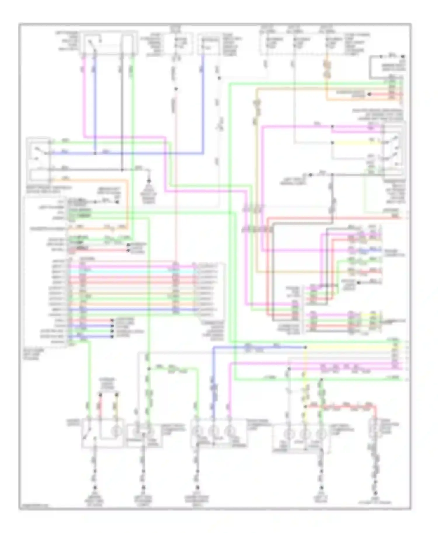 Wiring diagram backup lamps circuit for Nissan Pathfinder III facelift (2010-2014) (1 of 1)
