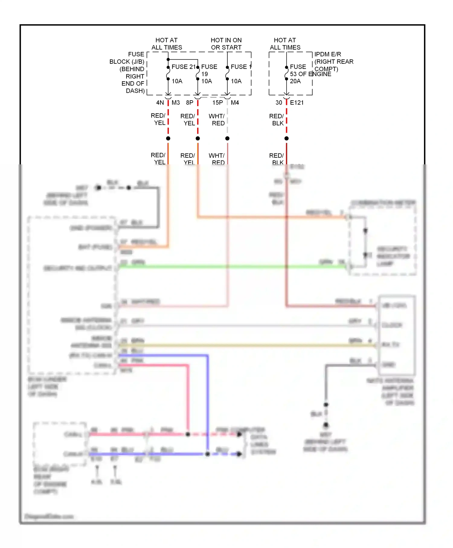Wiring diagram blu for Nissan Pathfinder III facelift (2010-2014) (19 of 79)
