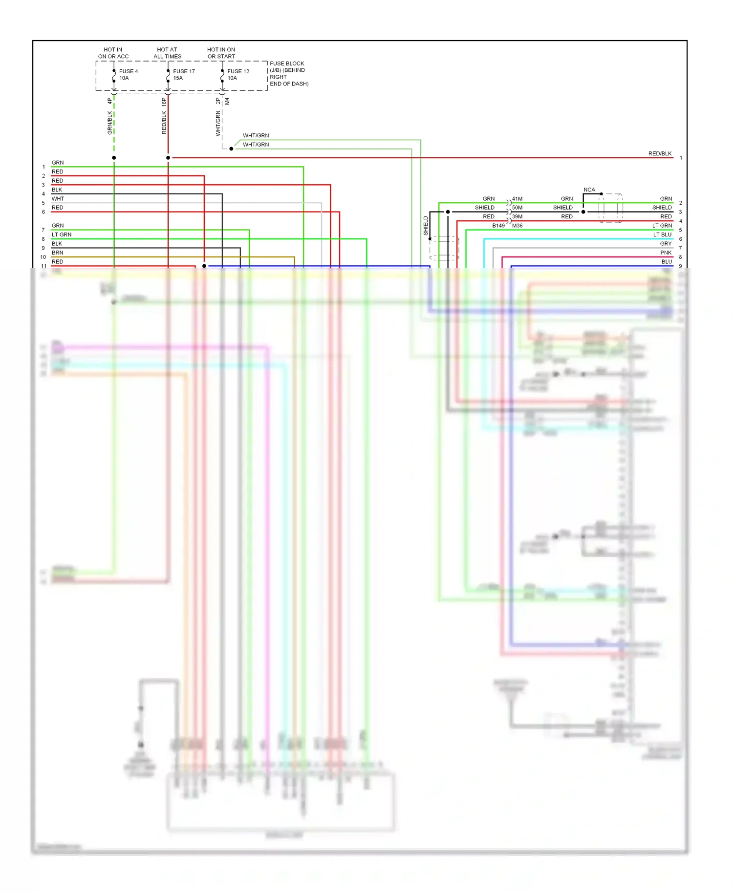 Wiring diagram bluetooth antenna for Nissan Pathfinder III facelift (2010-2014) (1 of 1)