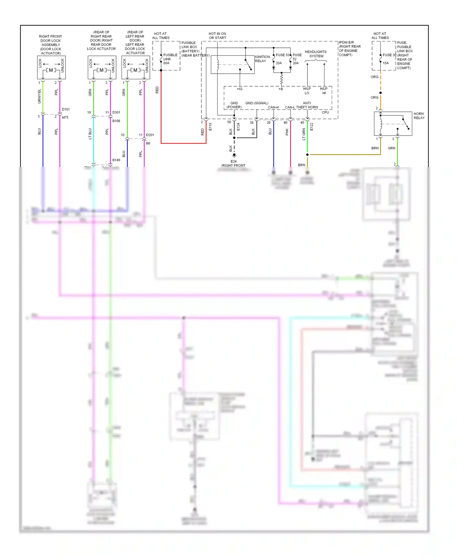 Wiring diagram compt) for Nissan Pathfinder III facelift (2010-2014) (3 of 4)