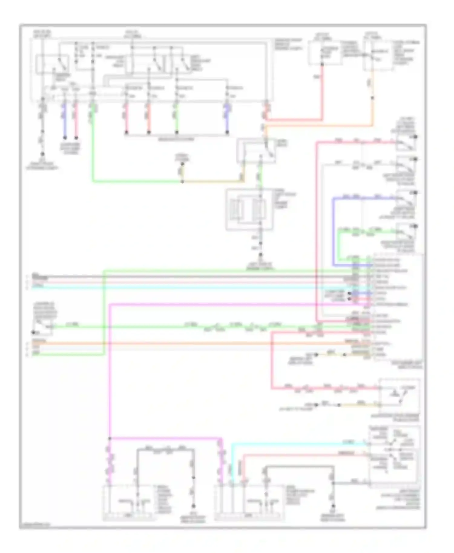 Wiring diagram headlamp low relay for Nissan Pathfinder III facelift (2010-2014) (1 of 2)