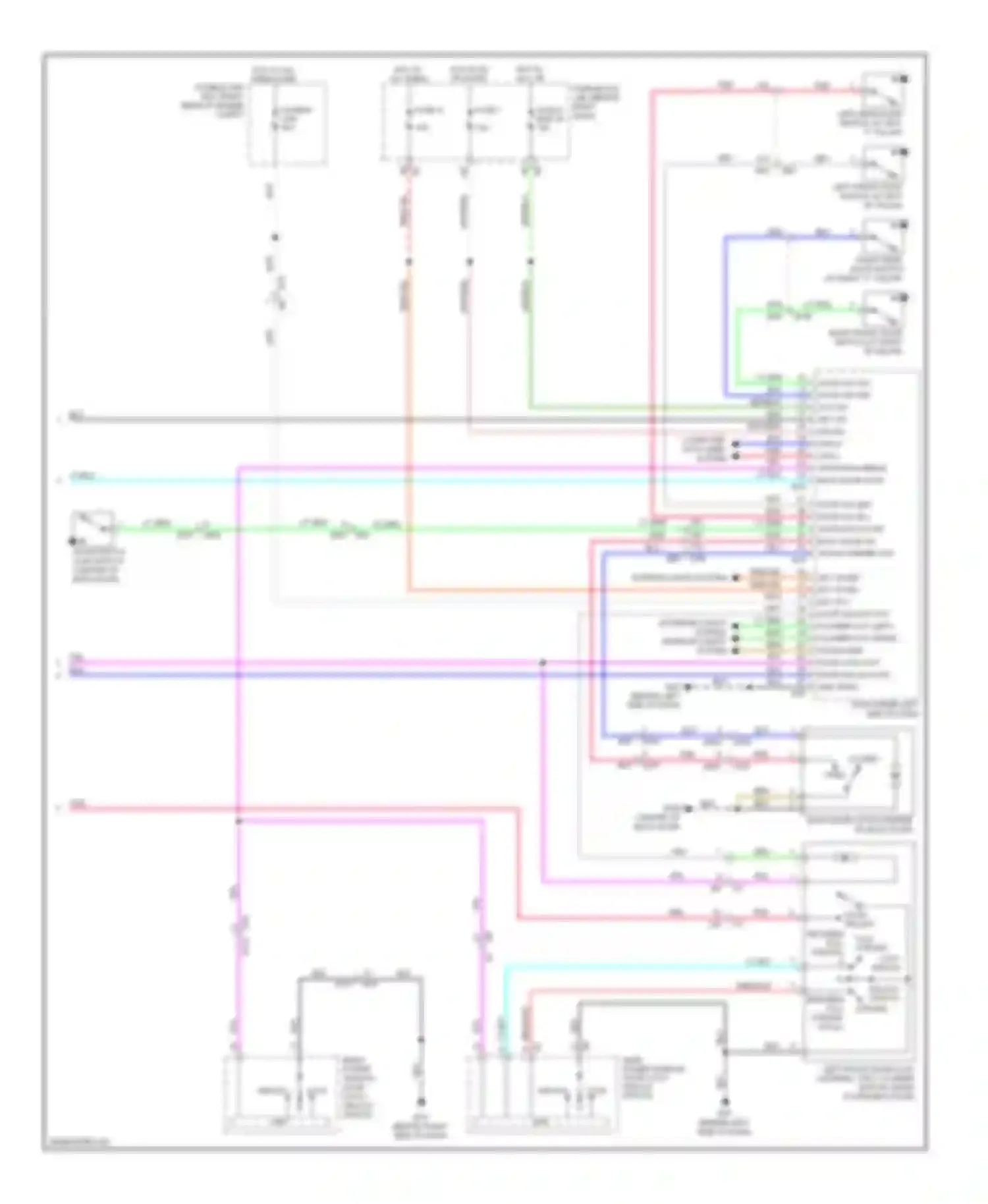 Wiring diagram hot in on or start for Nissan Pathfinder III facelift (2010-2014) (38 of 52)