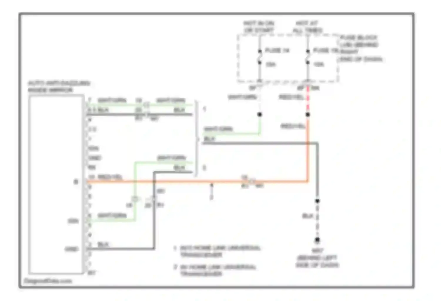 Wiring diagram hot in on or start for Nissan Pathfinder III facelift (2010-2014) (31 of 52)