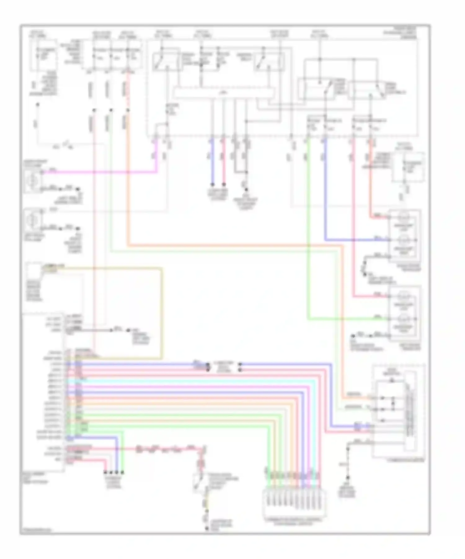 Wiring diagram input 4 for Nissan Pathfinder III facelift (2010-2014) (2 of 3)