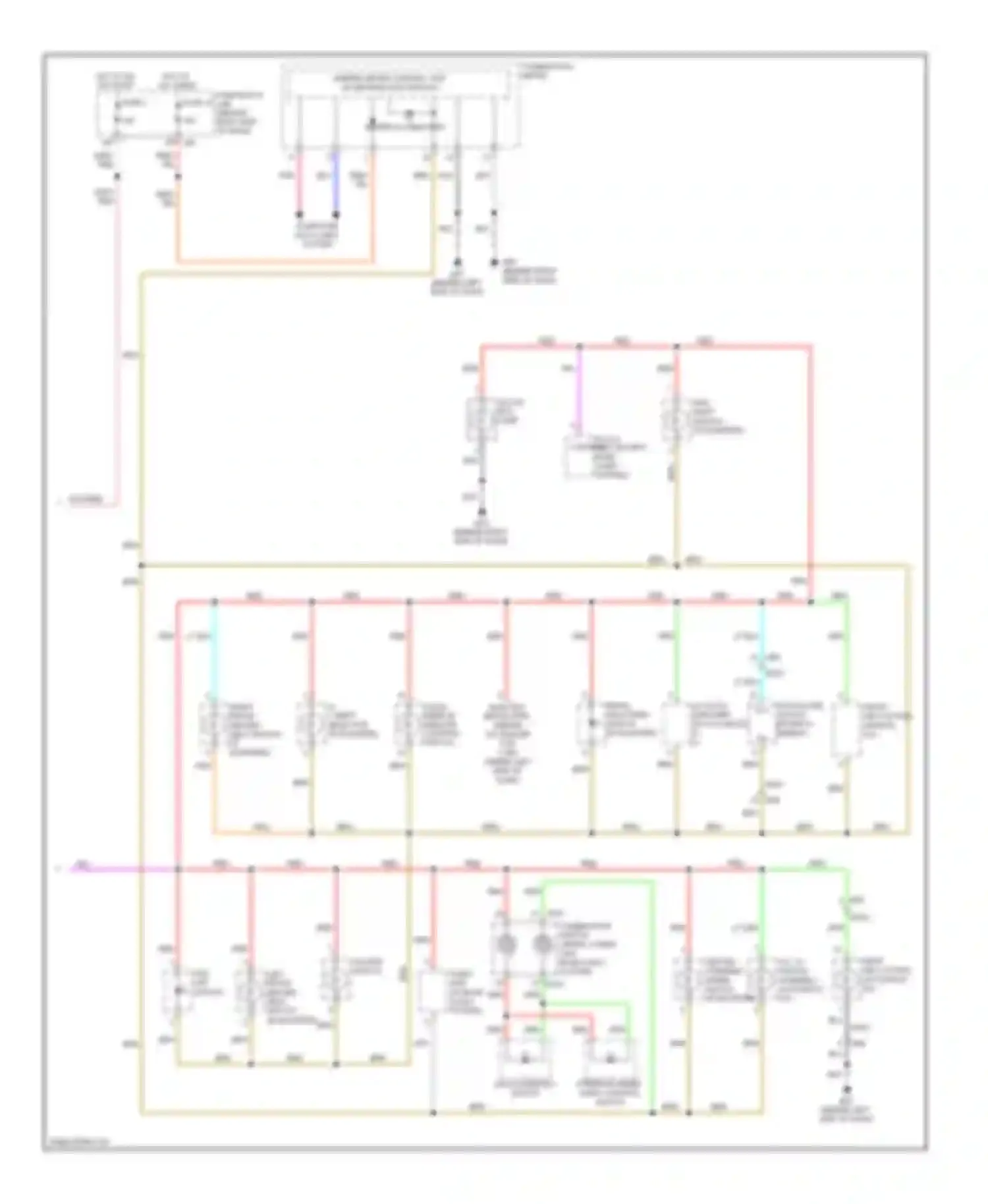 Wiring diagram left front heated seat switch for Nissan Pathfinder III facelift (2010-2014) (2 of 2)