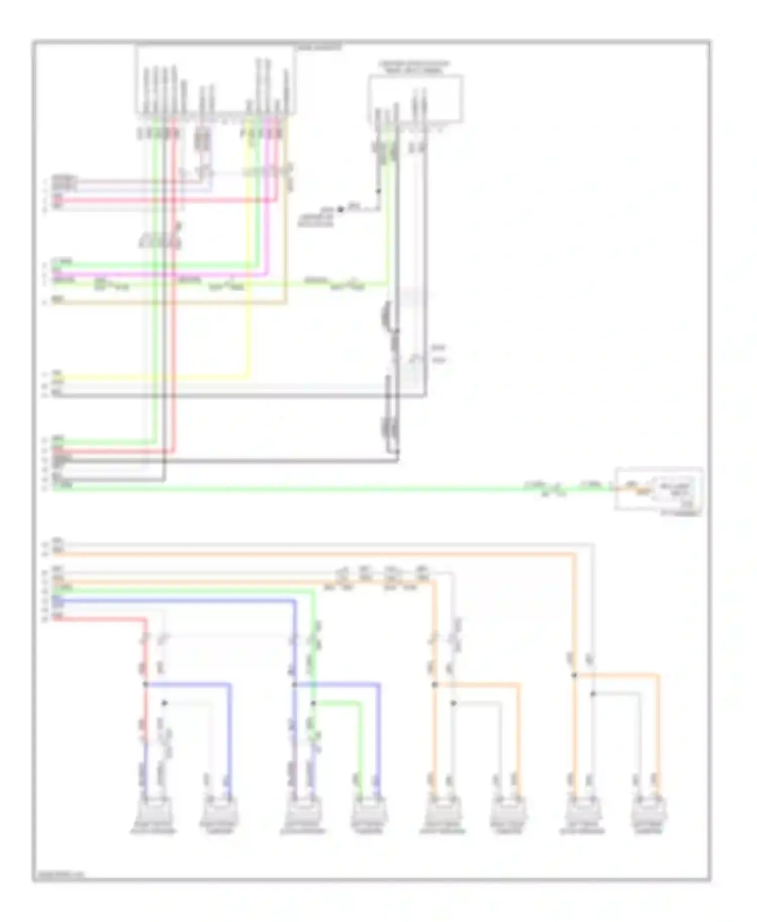 Wiring diagram left front tweeter for Nissan Pathfinder III facelift (2010-2014) (2 of 5)