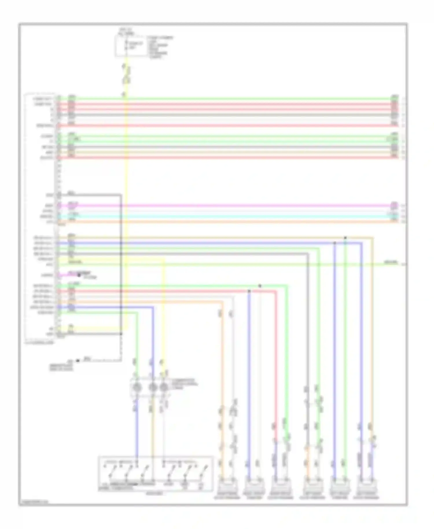 Wiring diagram left front tweeter for Nissan Pathfinder III facelift (2010-2014) (4 of 5)