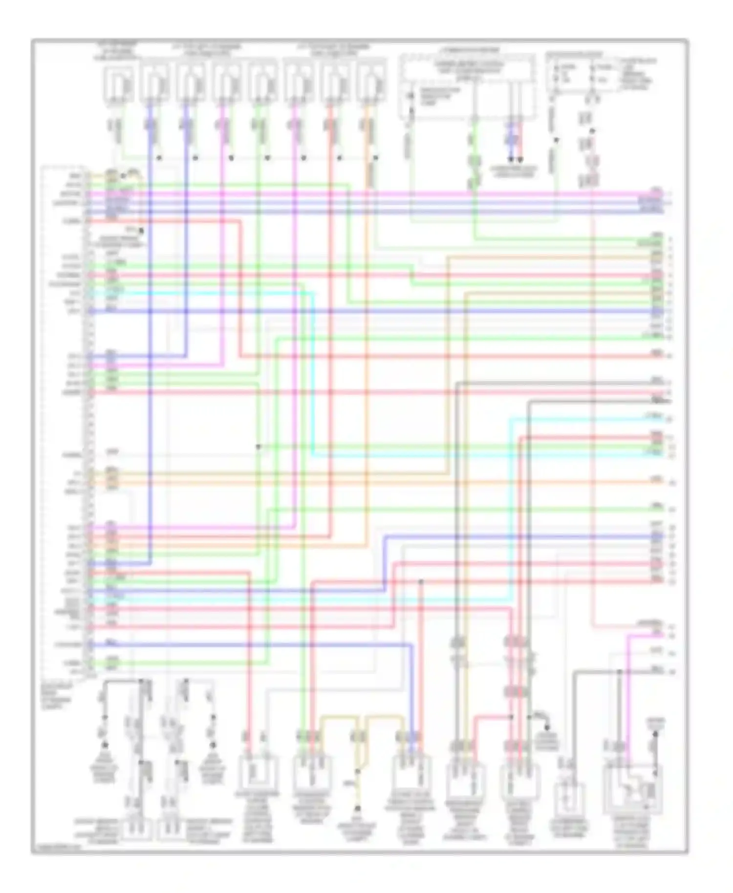 Wiring diagram malfunction indicator lamp for Nissan Pathfinder III facelift (2010-2014) (2 of 2)