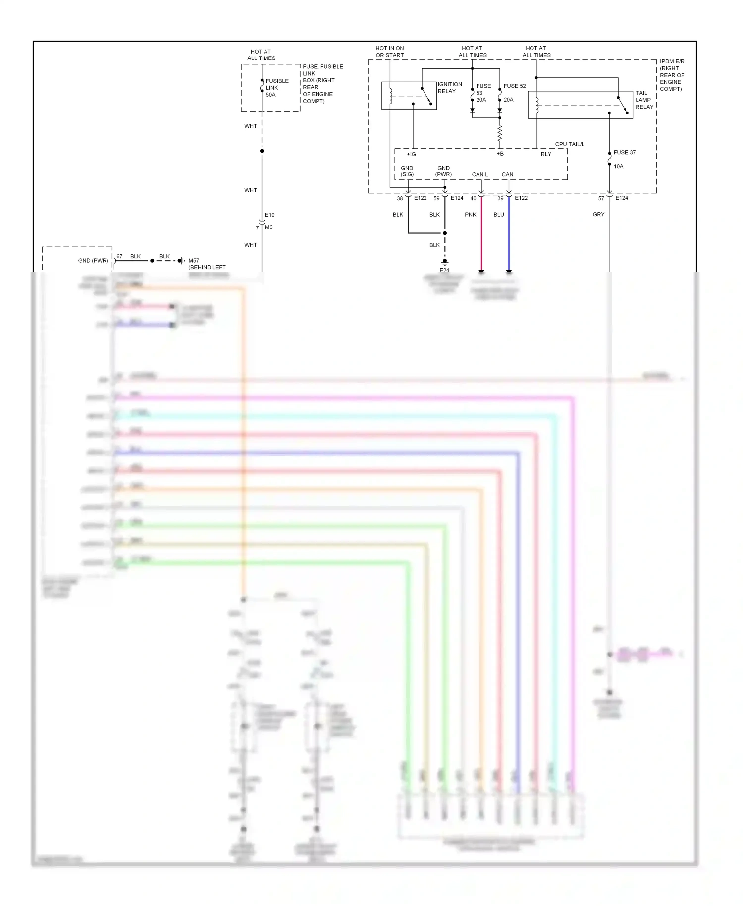 Wiring diagram output 3 for Nissan Pathfinder III facelift (2010-2014) (3 of 3)