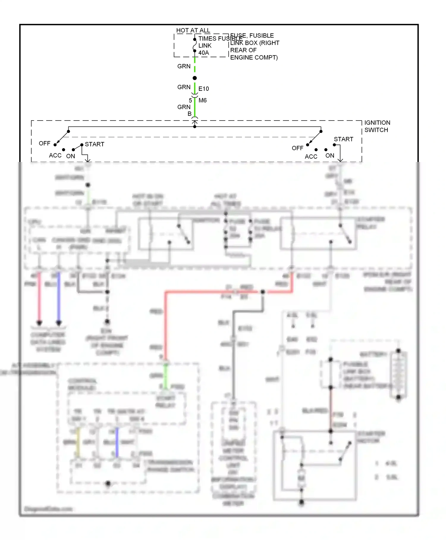 Wiring diagram red for Nissan Pathfinder III facelift (2010-2014) (68 of 79)