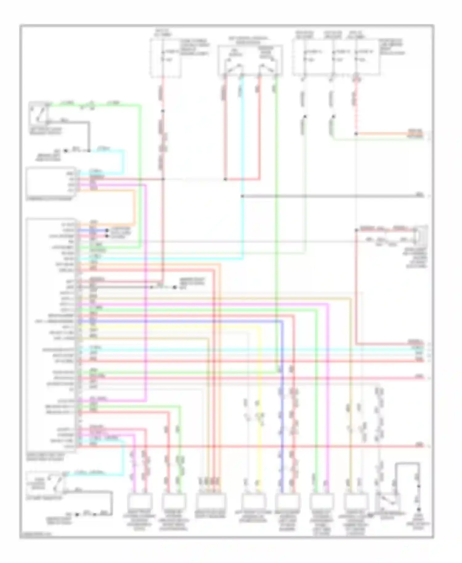 Wiring diagram remote keyless entry receiver for Nissan Pathfinder III facelift (2010-2014) (2 of 3)