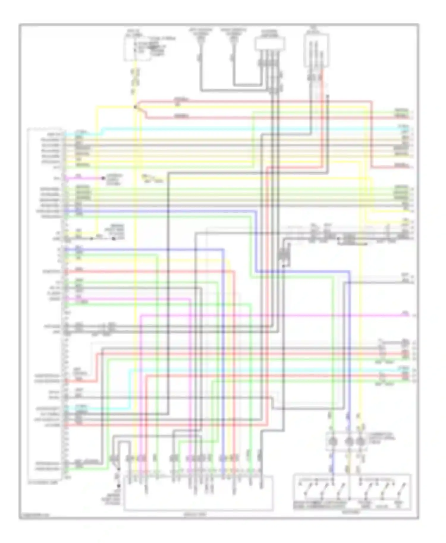 Wiring diagram right window antenna grid for Nissan Pathfinder III facelift (2010-2014) (2 of 3)