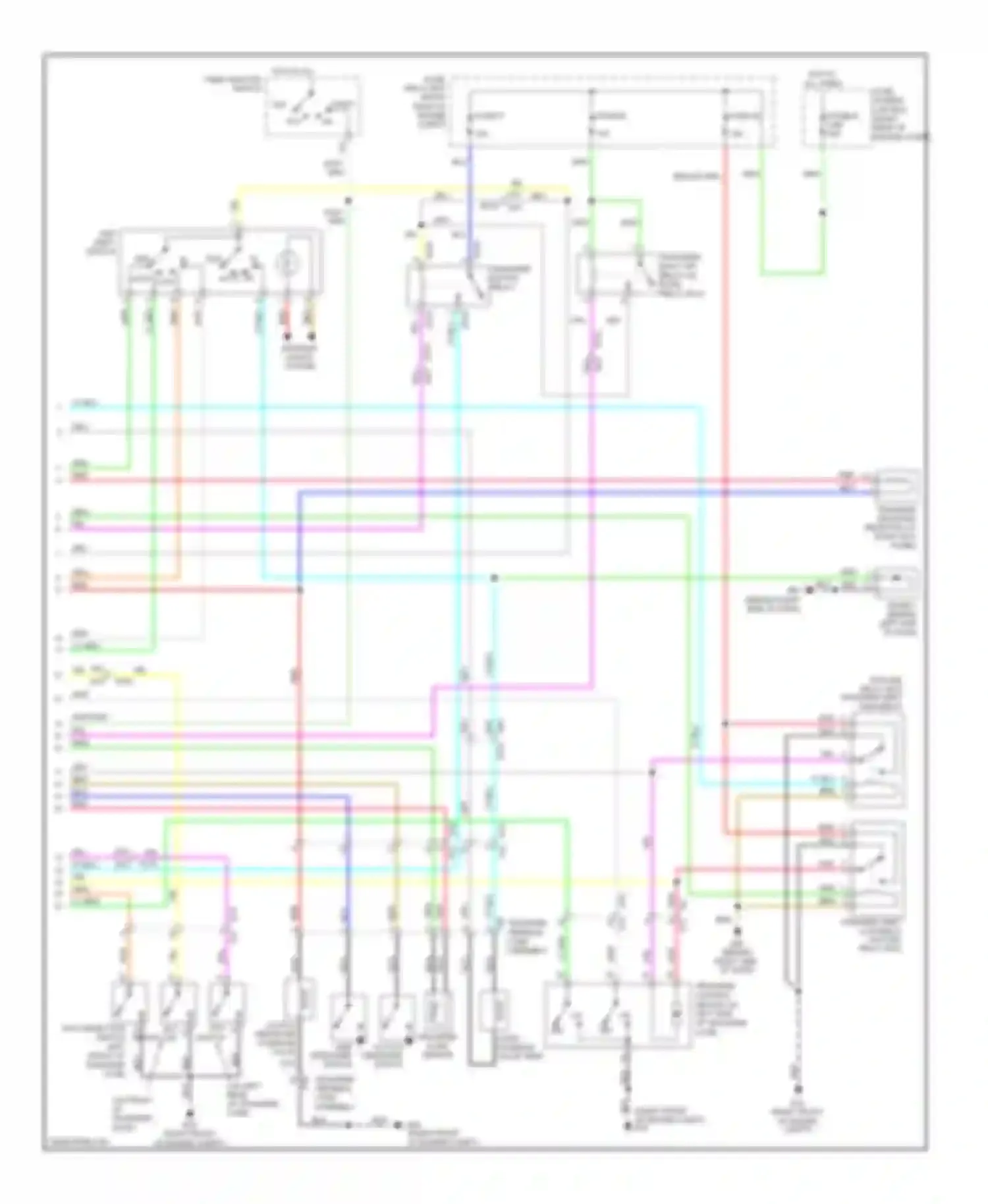 Wiring diagram shift switch for Nissan Pathfinder III facelift (2010-2014) (1 of 2)