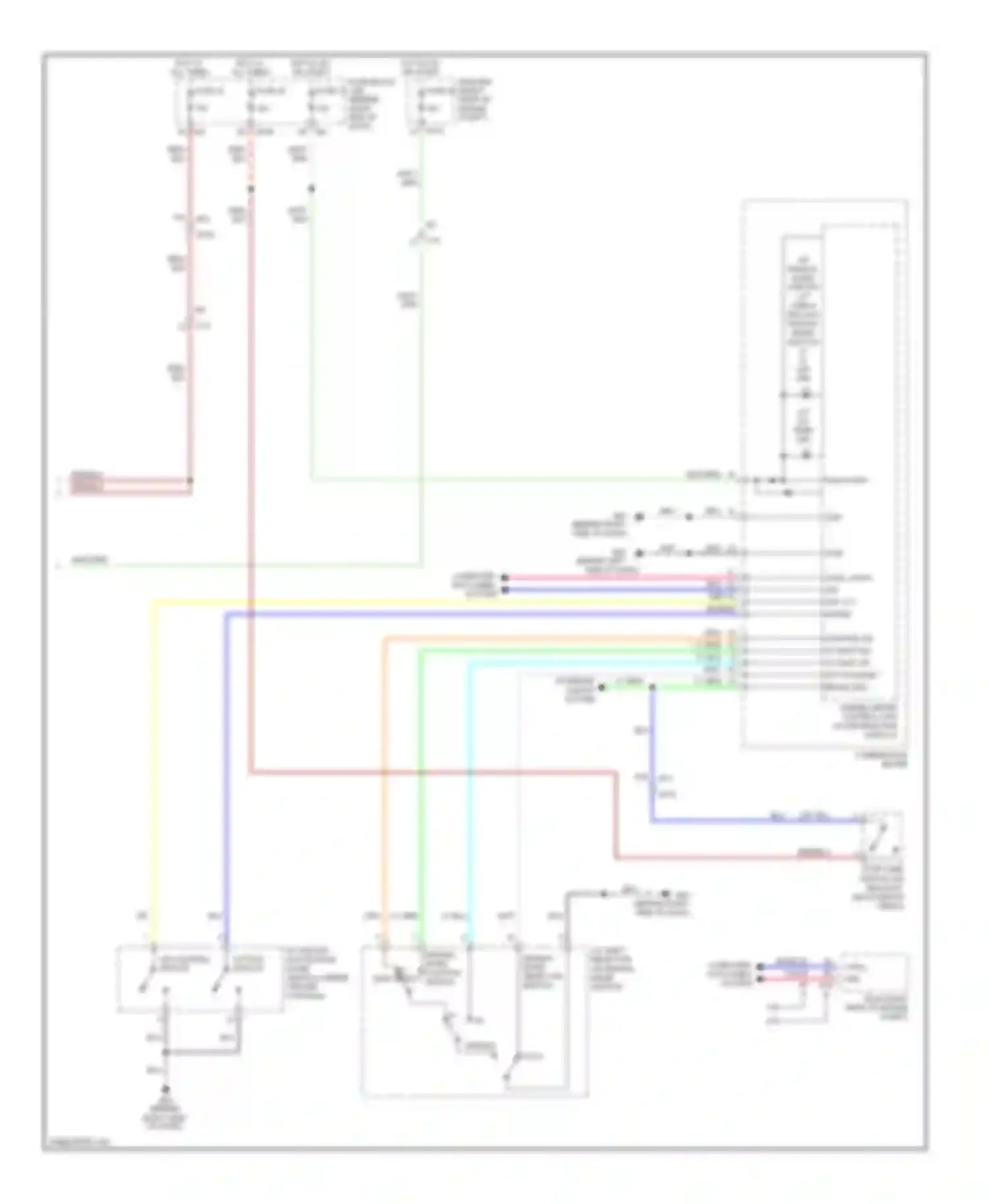 Wiring diagram unified meter control unit for Nissan Pathfinder III facelift (2010-2014) (1 of 4)