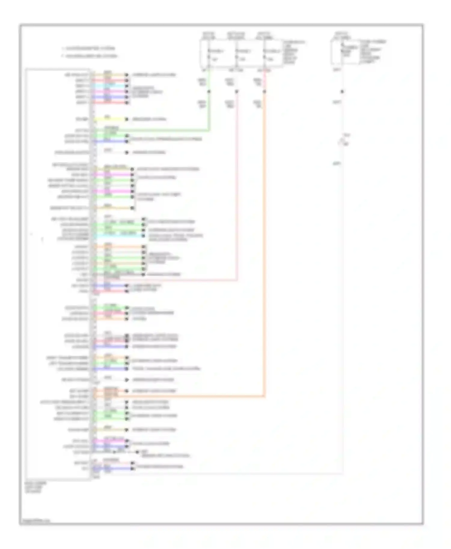 Wiring diagram w/o intelligent key system for Nissan Pathfinder III facelift (2010-2014) (2 of 4)