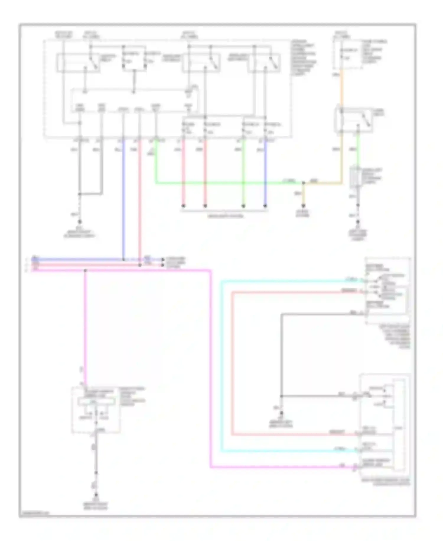 Pathfinder Nissan III (2004-2010): Forced entry circuit (2 of 2)