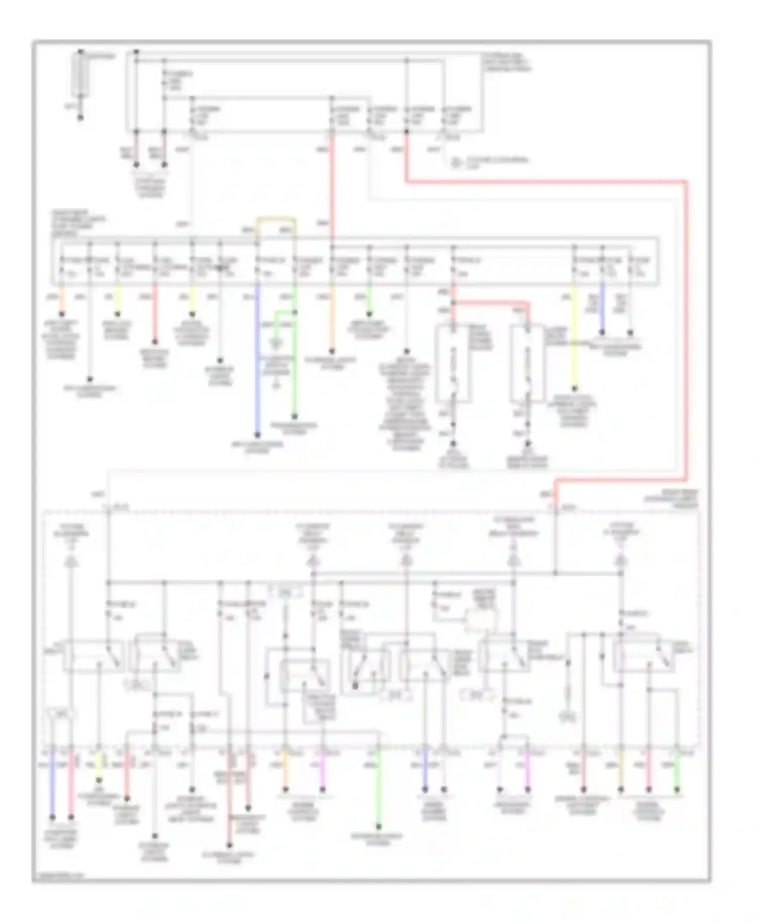 Pathfinder Nissan III (2004-2010): Power distribution circuit (1 of 2)