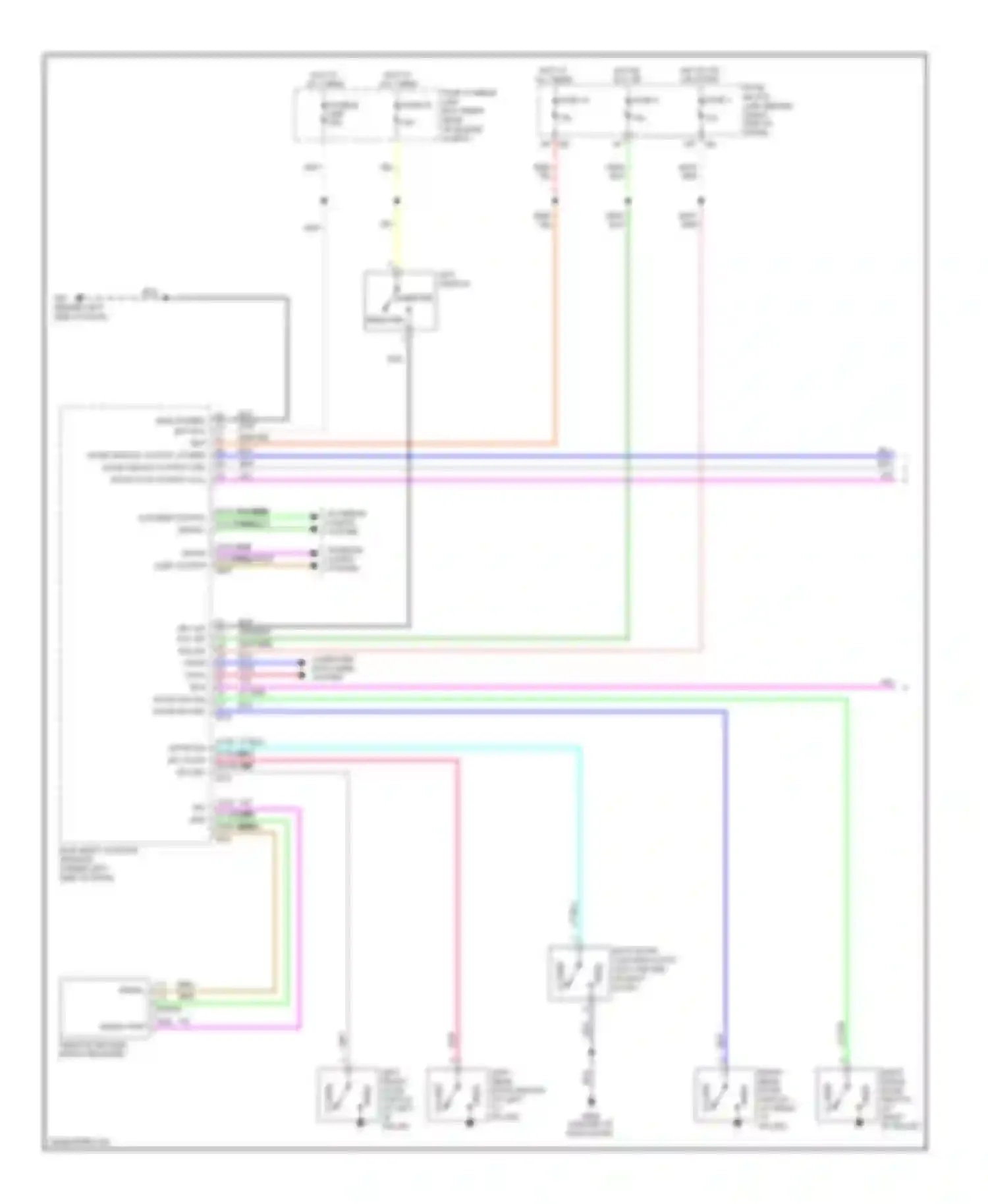 Pathfinder Nissan III (2004-2010): Power door locks circuit (1 of 2)