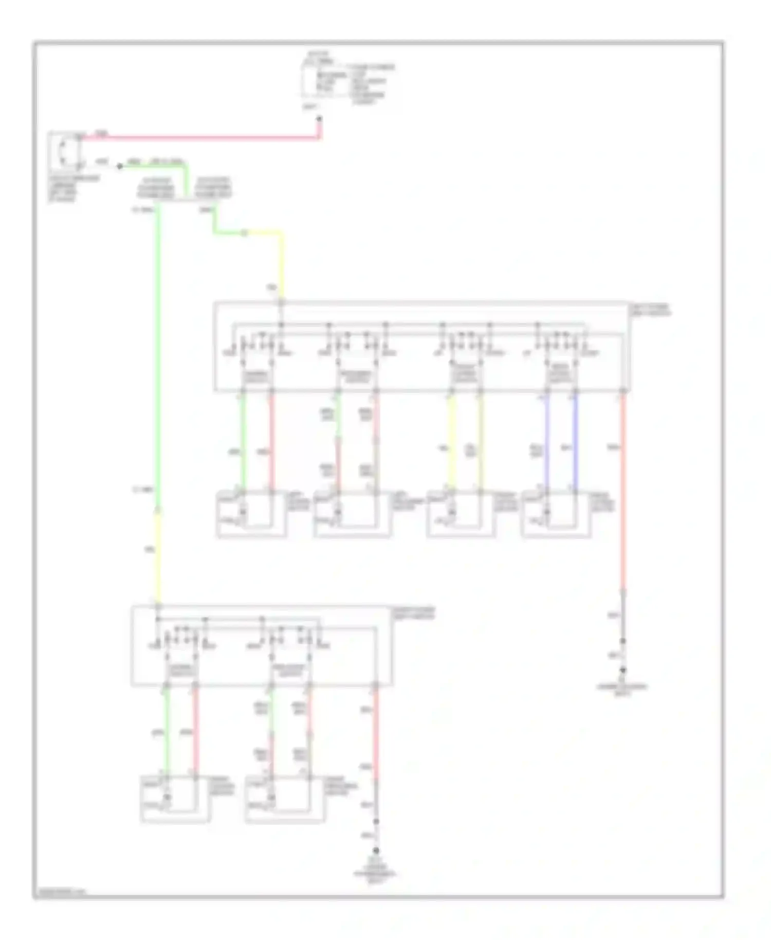 Pathfinder Nissan III (2004-2010): Power seat circuit