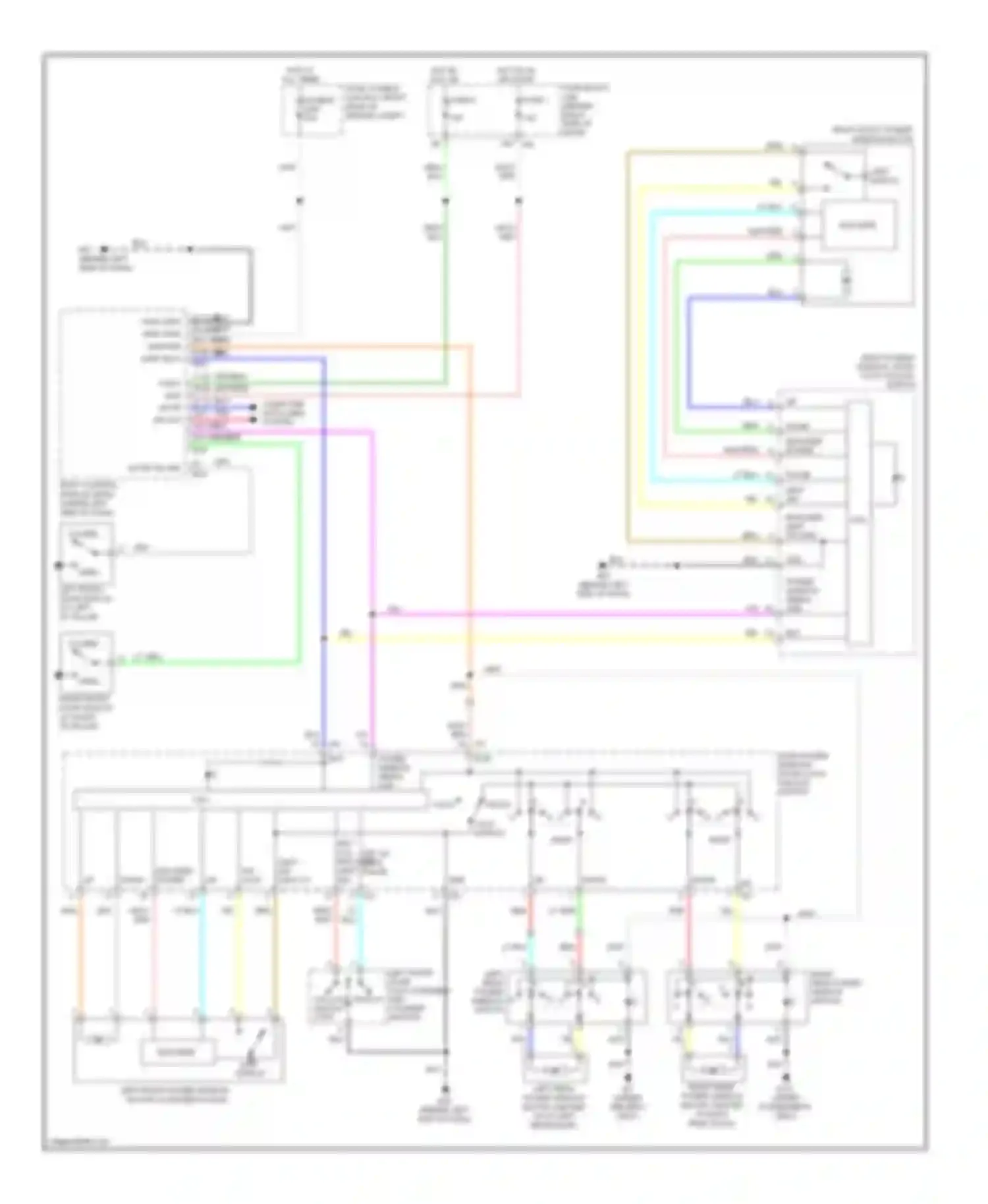 Pathfinder Nissan III (2004-2010): Power windows circuit