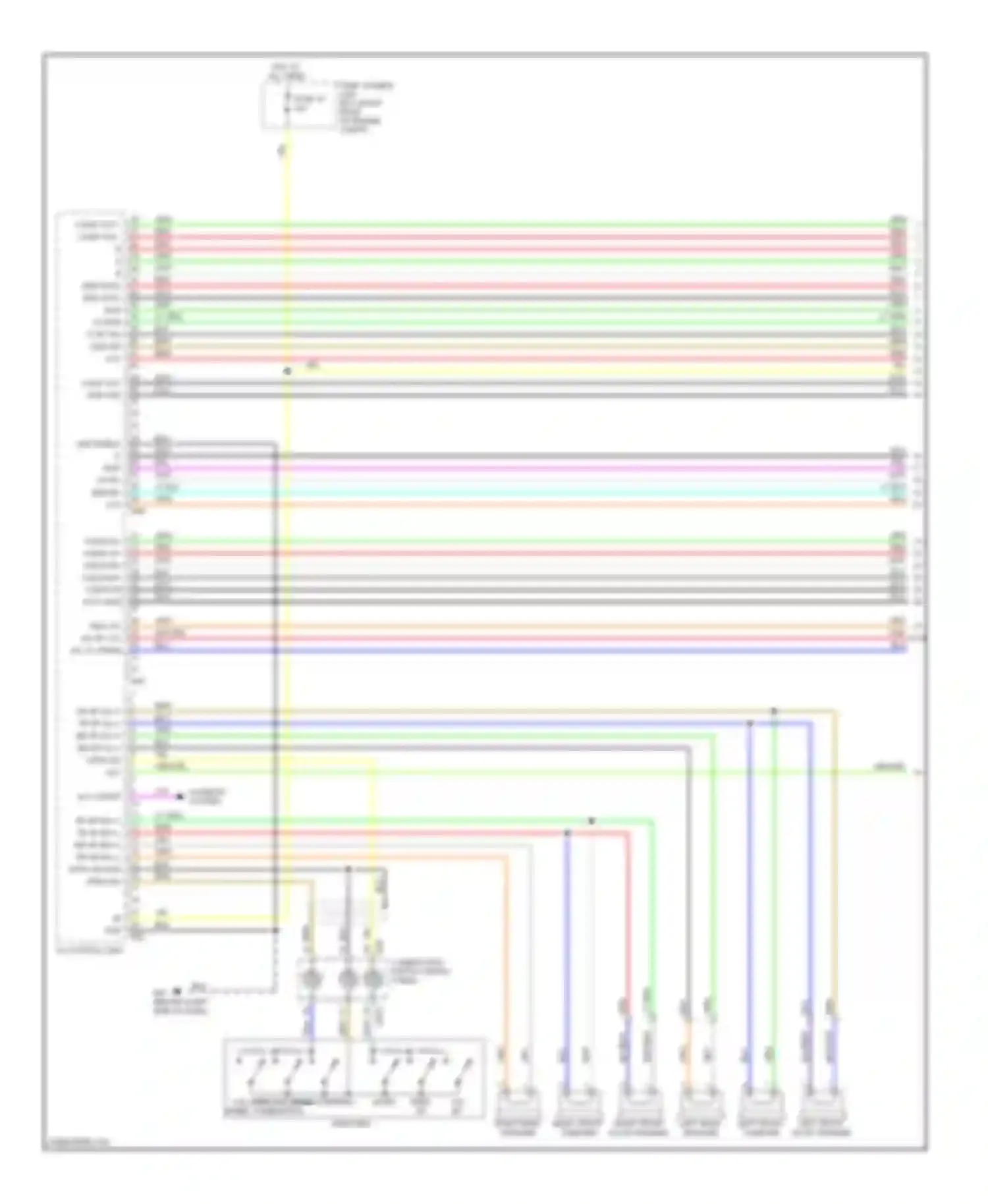 Pathfinder Nissan III (2004-2010): Mid-line radio circuit (1 of 3)