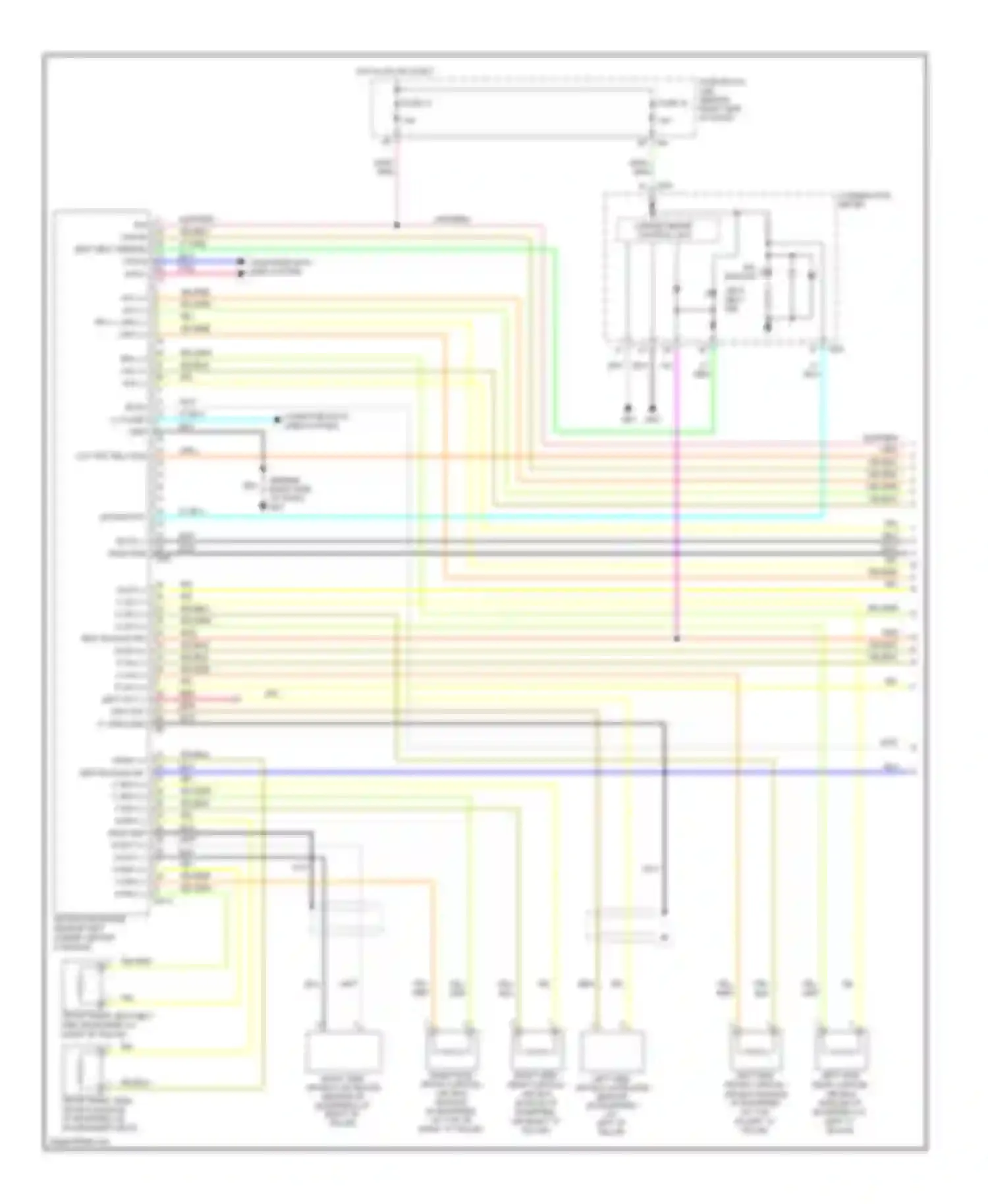 Pathfinder Nissan III (2004-2010): Supplemental restraints circuit (1 of 2)