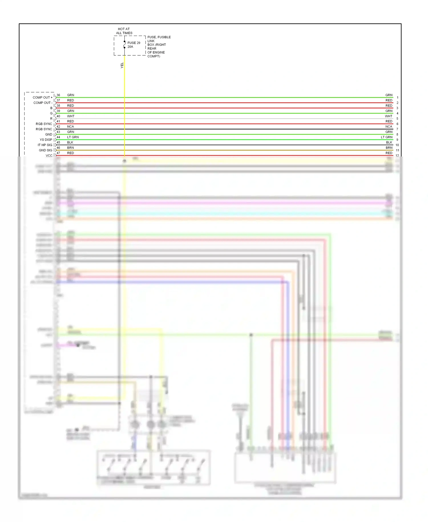 Wiring diagram b+ gnd for Nissan Pathfinder III (2004-2010) (1 of 2)