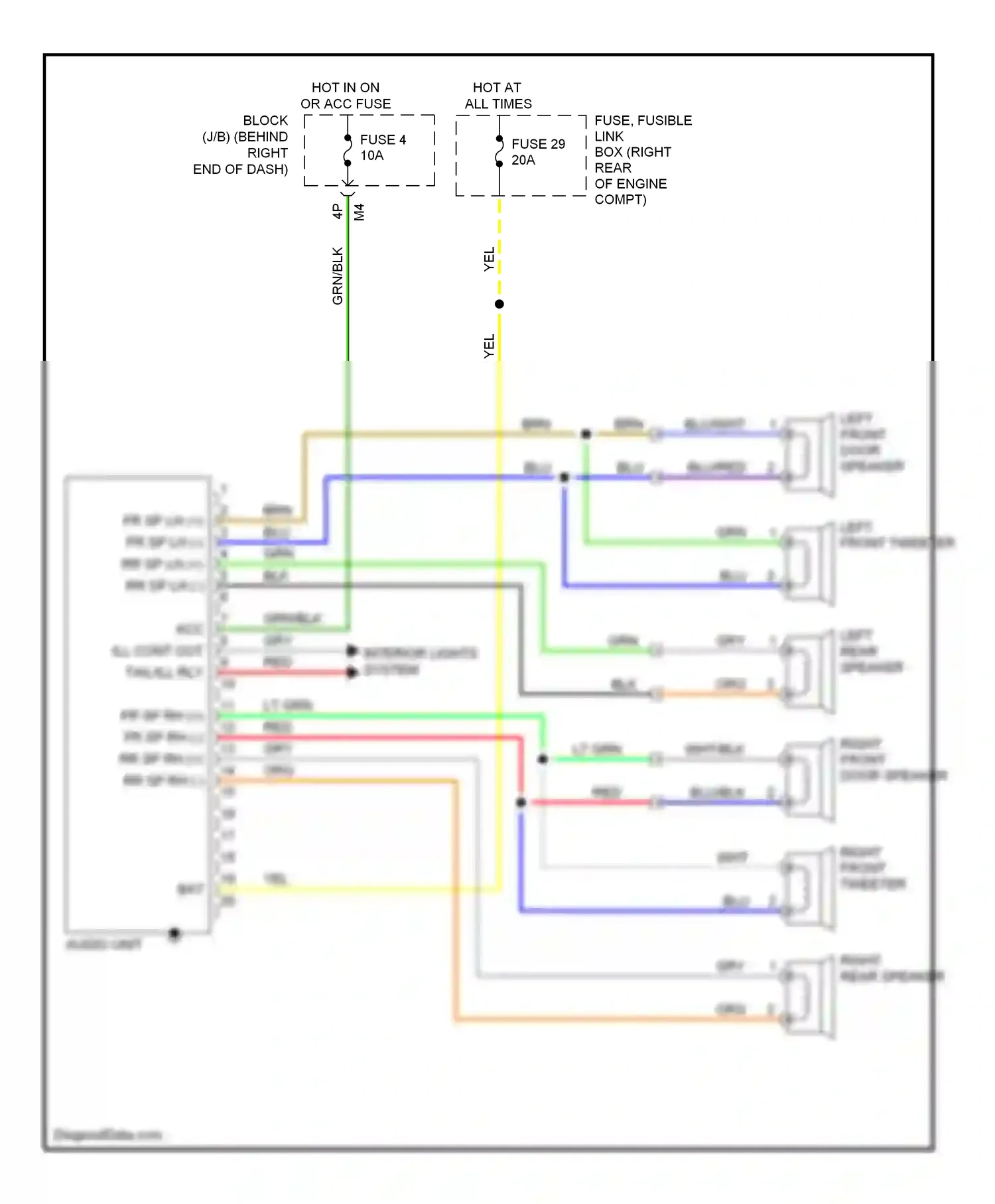 Wiring diagram blu for Nissan Pathfinder III (2004-2010) (41 of 72)