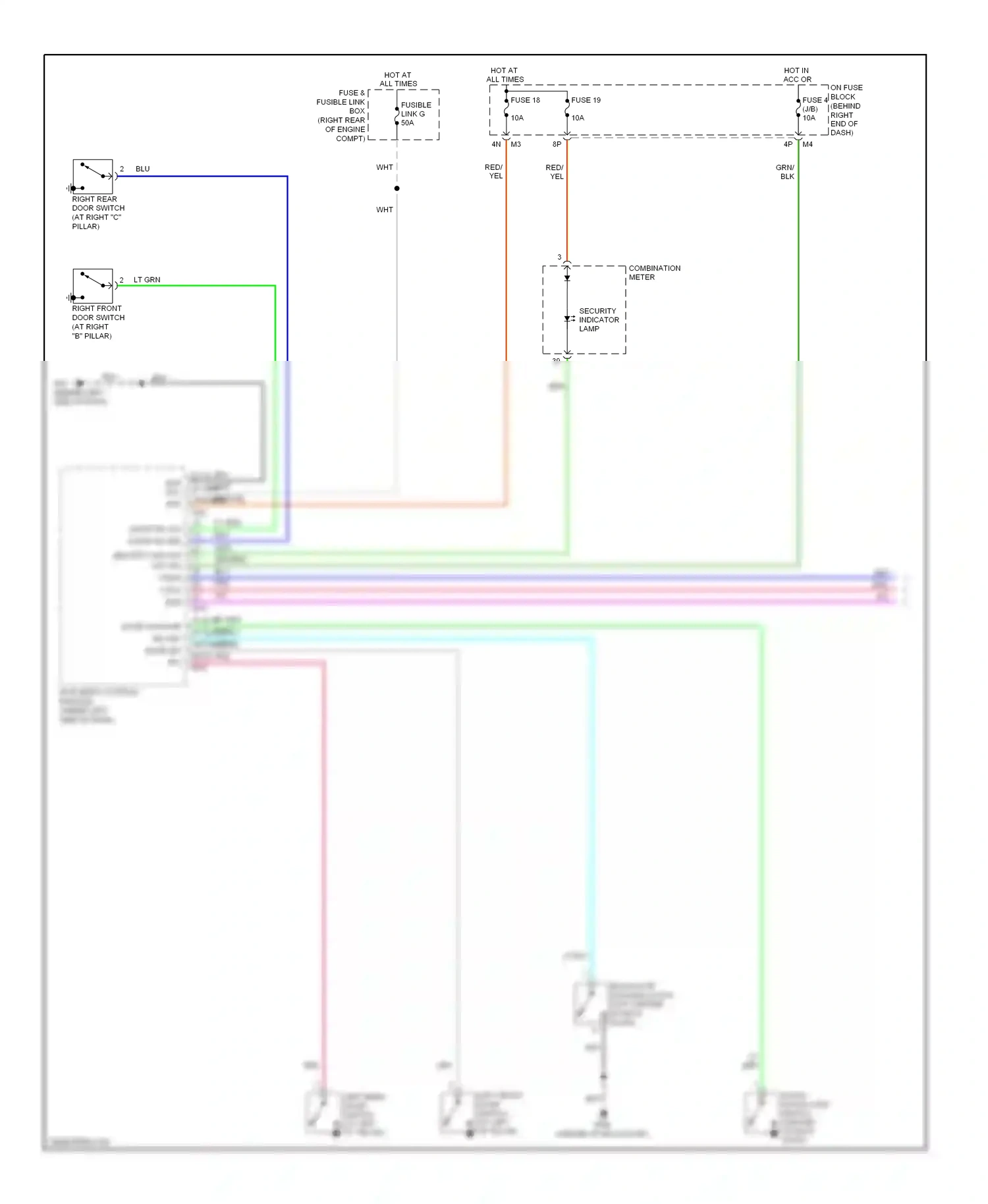 Wiring diagram combination meter for Nissan Pathfinder III (2004-2010) (6 of 25)
