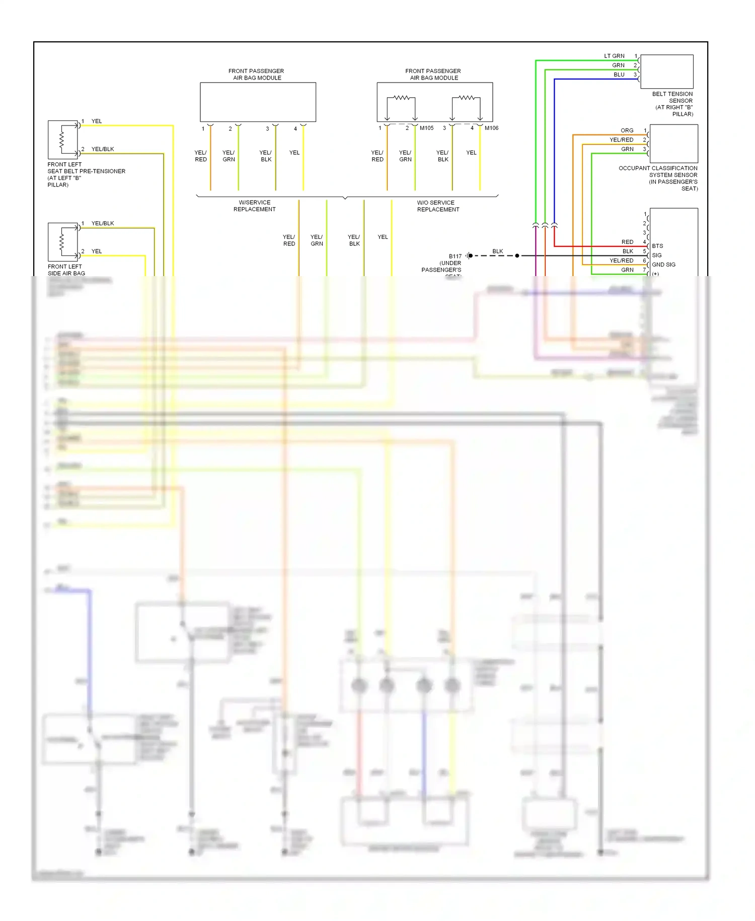 Wiring diagram driver air bag module for Nissan Pathfinder III (2004-2010) (1 of 1)