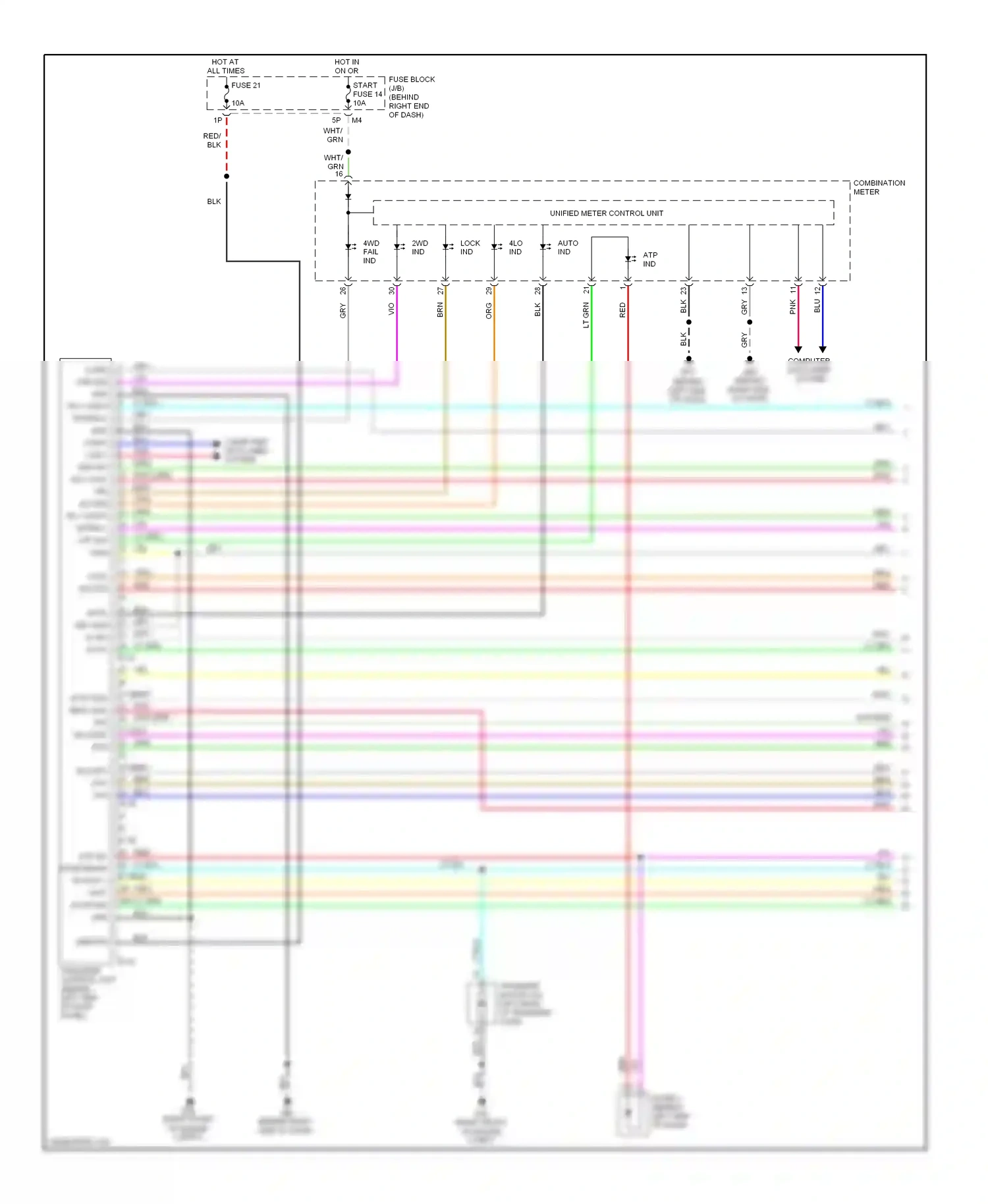Wiring diagram fail ind for Nissan Pathfinder III (2004-2010) (1 of 2)