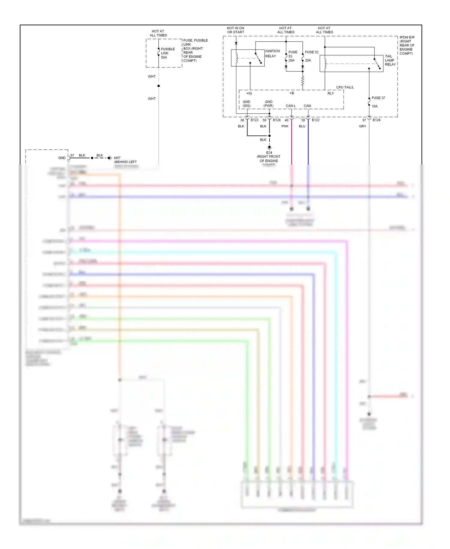 Wiring diagram output 3 for Nissan Pathfinder III (2004-2010) (3 of 3)