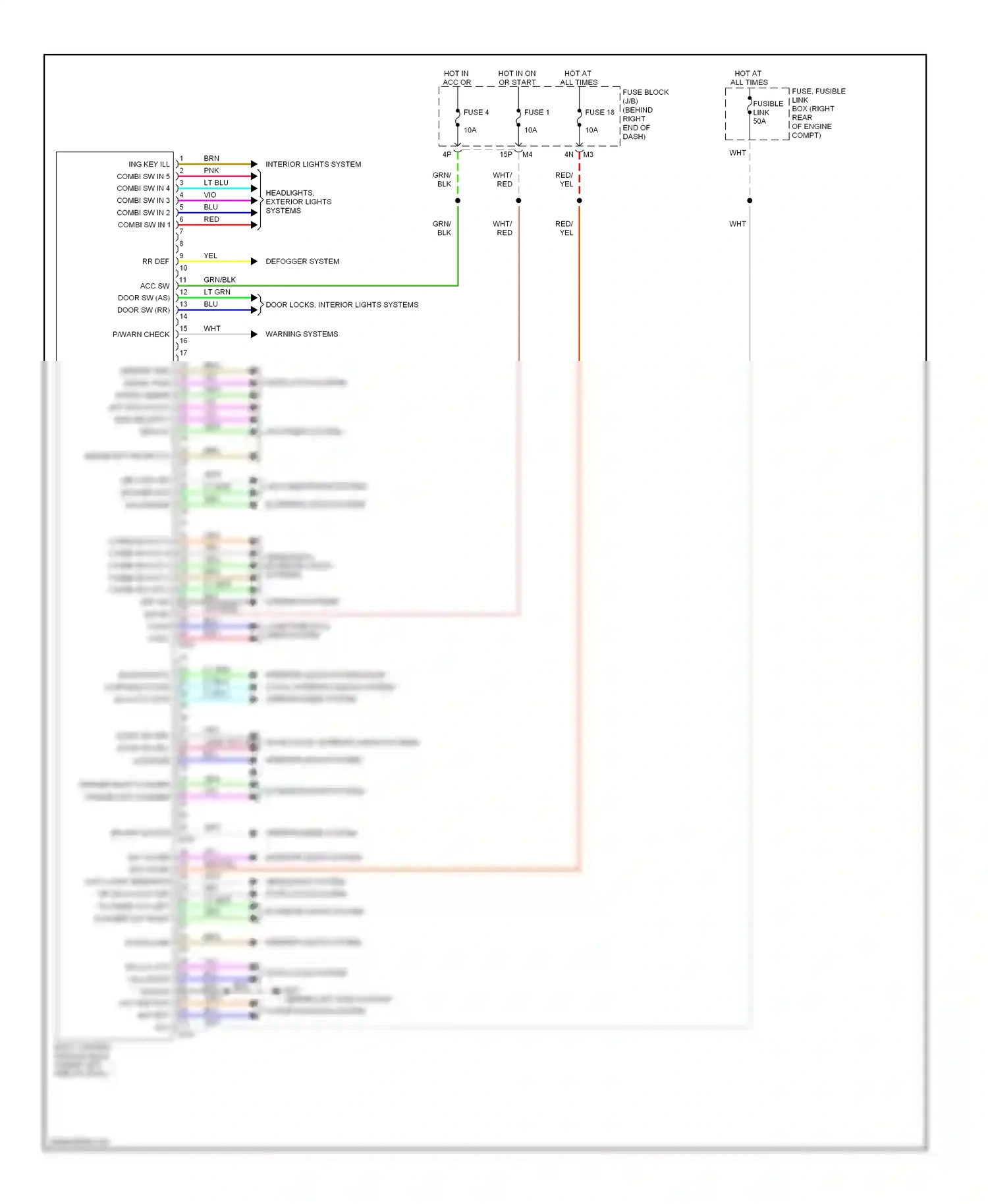 Wiring diagram p/warn check for Nissan Pathfinder III (2004-2010) (1 of 1)