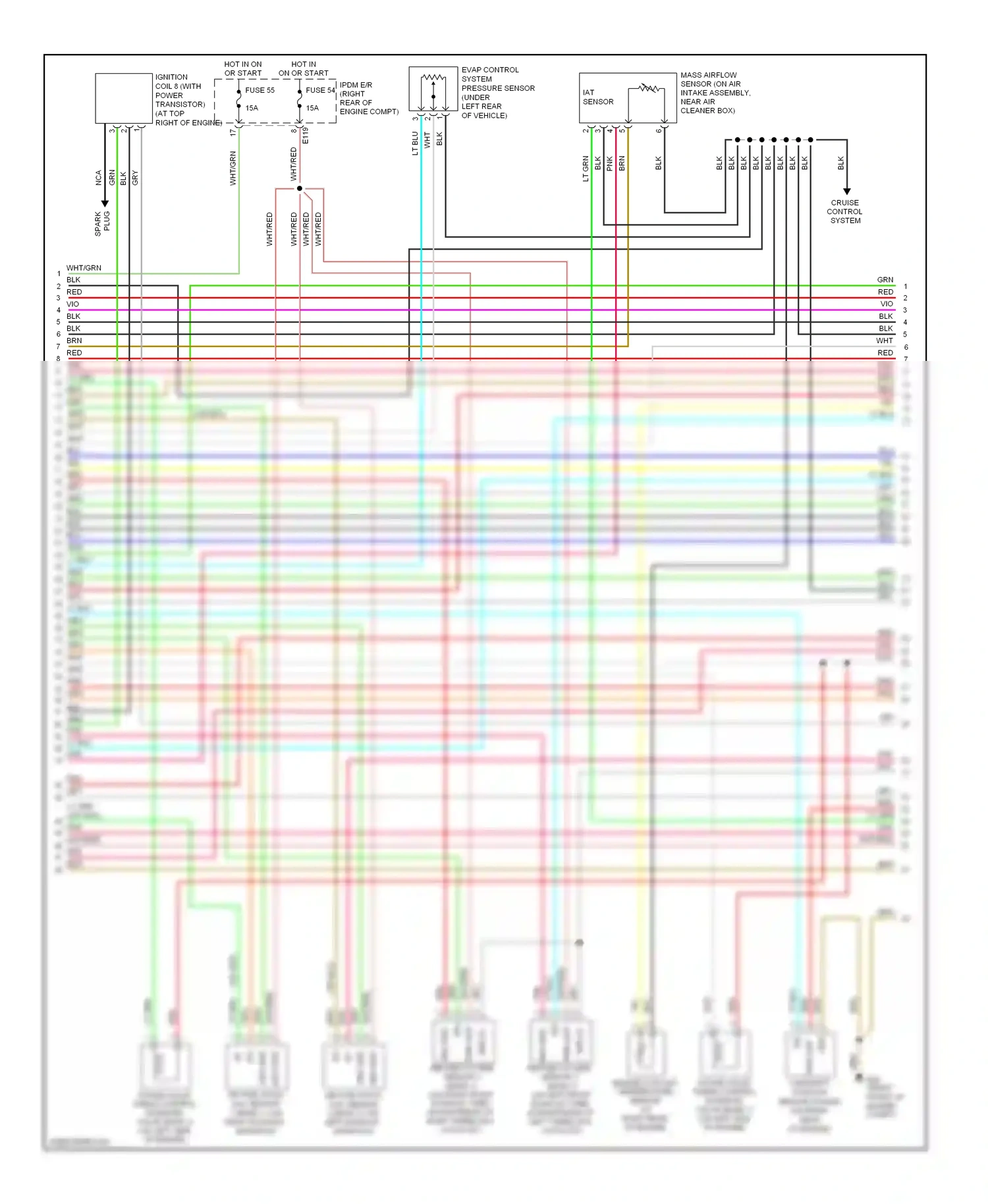 Wiring diagram spark plug for Nissan Pathfinder III (2004-2010) (5 of 5)