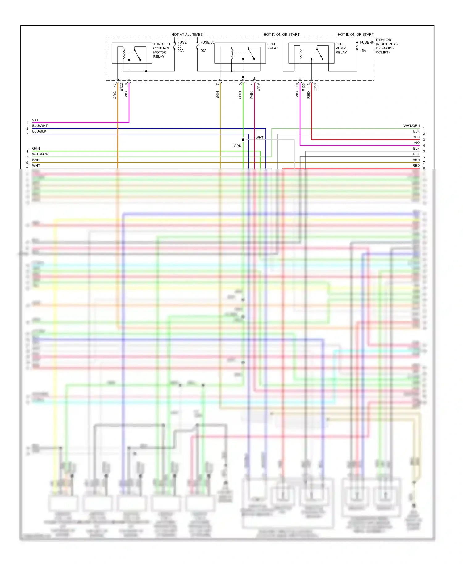 Wiring diagram spark plug for Nissan Pathfinder III (2004-2010) (2 of 5)