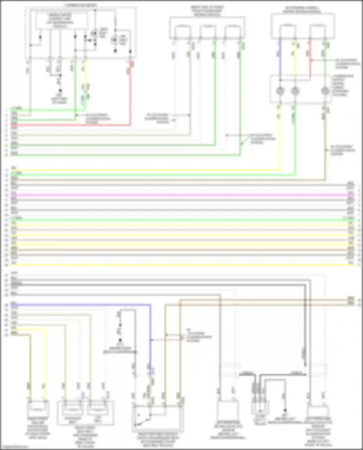 Pathfinder Nissan IV facelift (2016-2020): Supplemental restraints circuit (2 of 3)