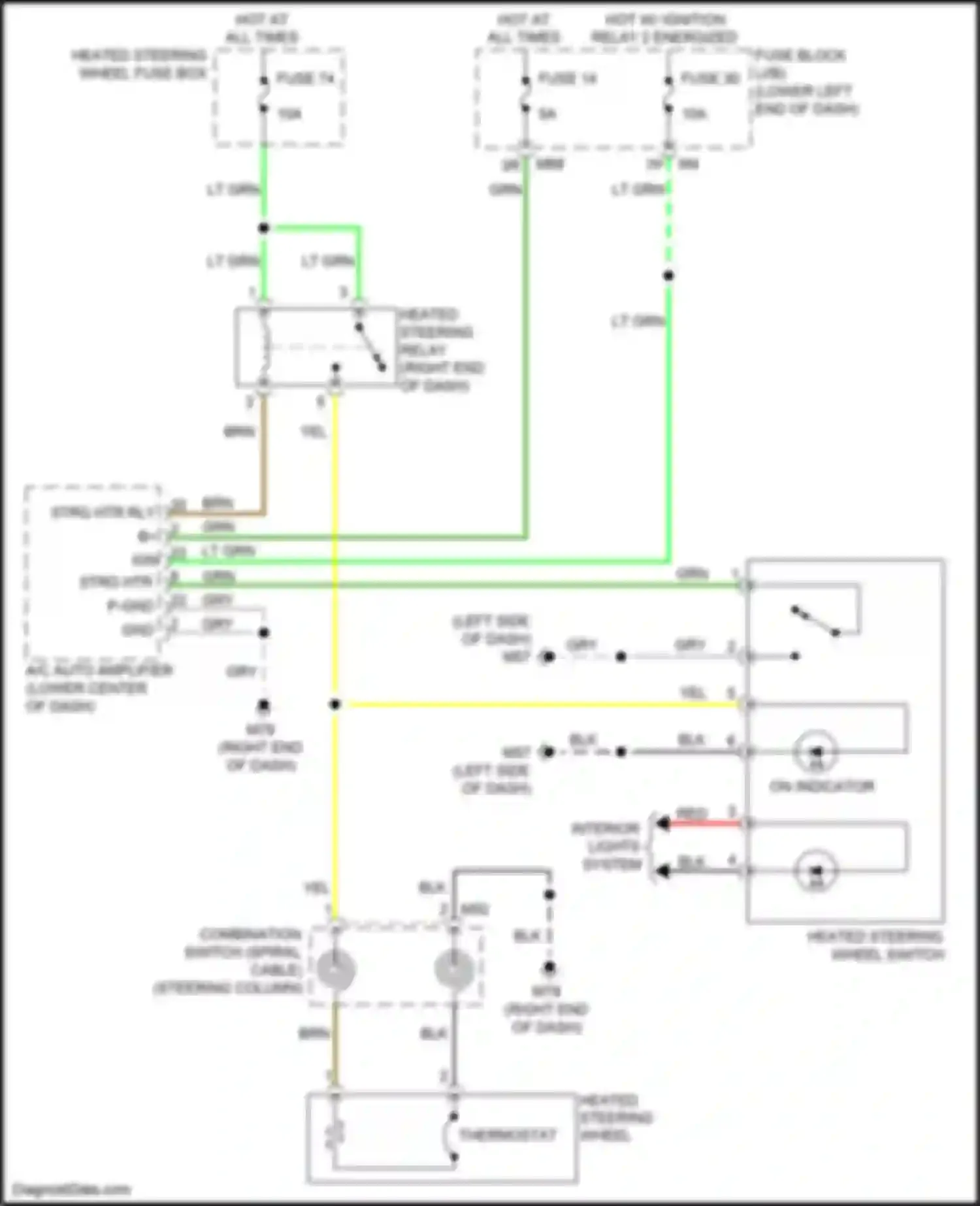 Wiring diagram a/c auto amplifier for Nissan Pathfinder IV facelift (2016-2020) (1 of 1)