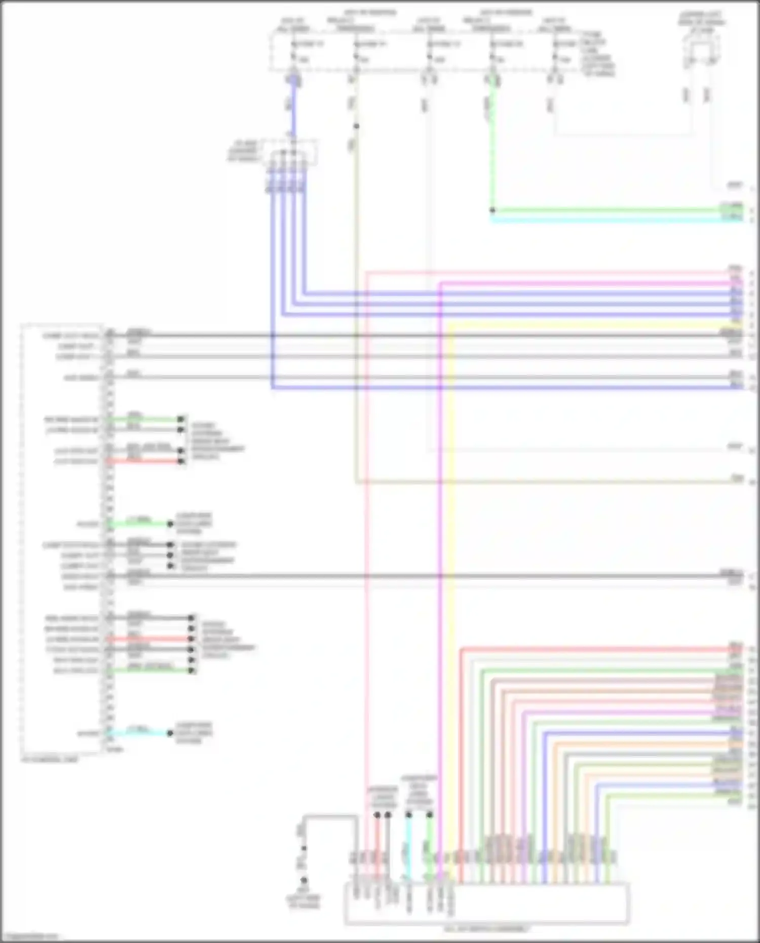 Wiring diagram a/c, av switch assembly for Nissan Pathfinder IV facelift (2016-2020) (5 of 8)