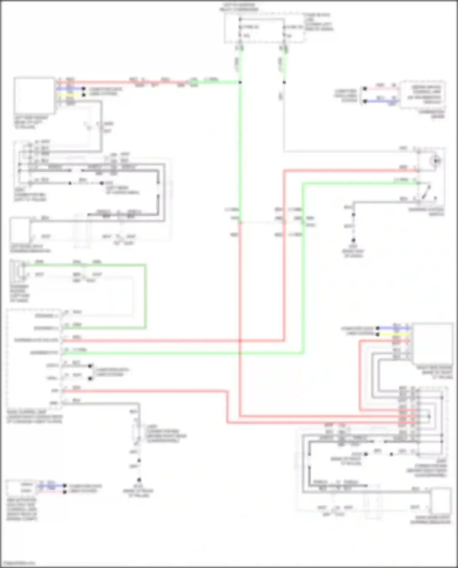 Wiring diagram adas control unit for Nissan Pathfinder IV facelift (2016-2020) (1 of 3)