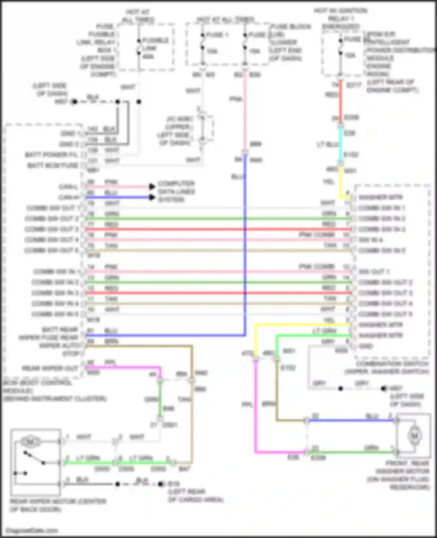Wiring diagram blk for Nissan Pathfinder IV facelift (2016-2020) (68 of 113)