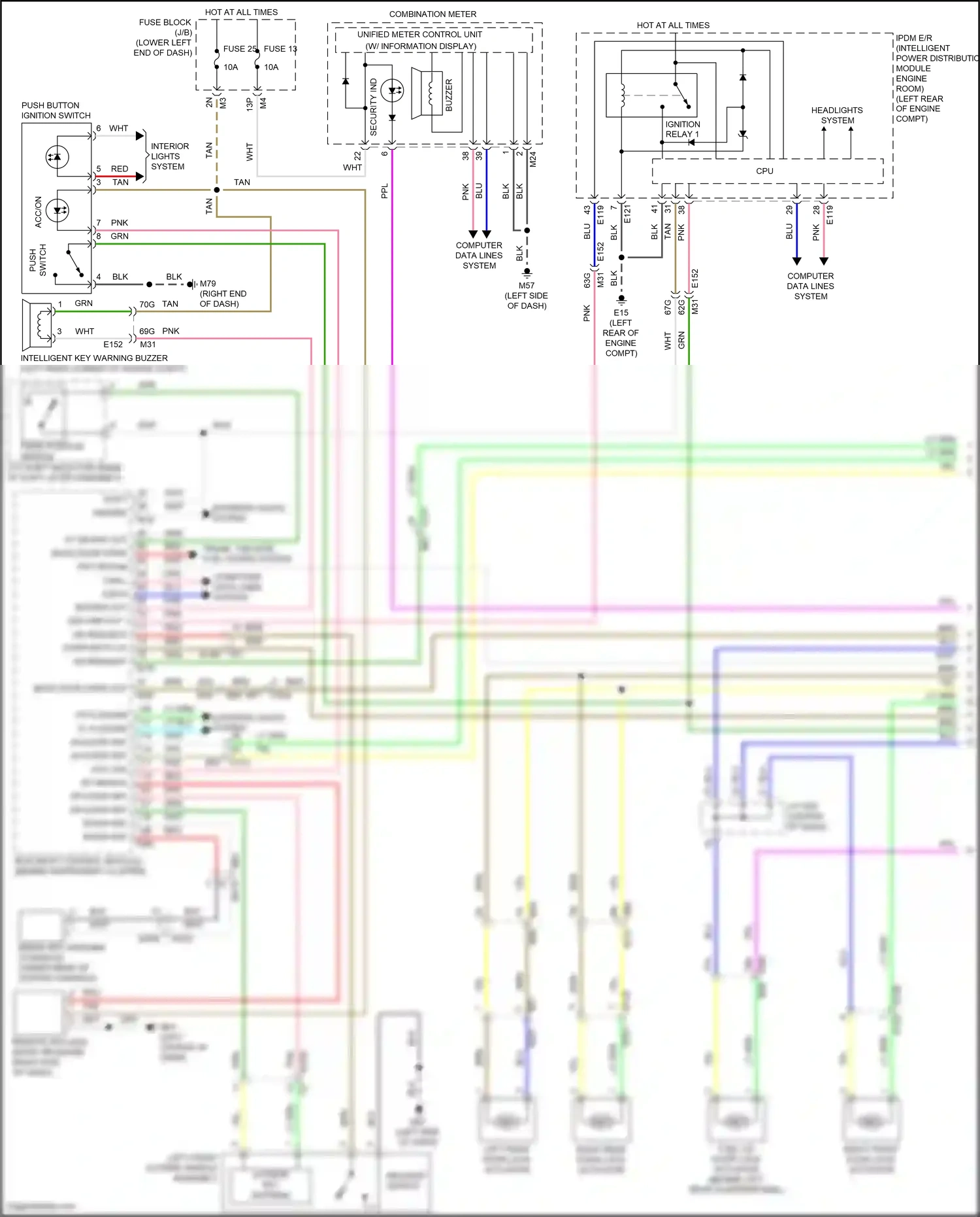 Nissan Pathfinder IV facelift (2016-2020) dr request sw wiring diagram  (2 of 2)
