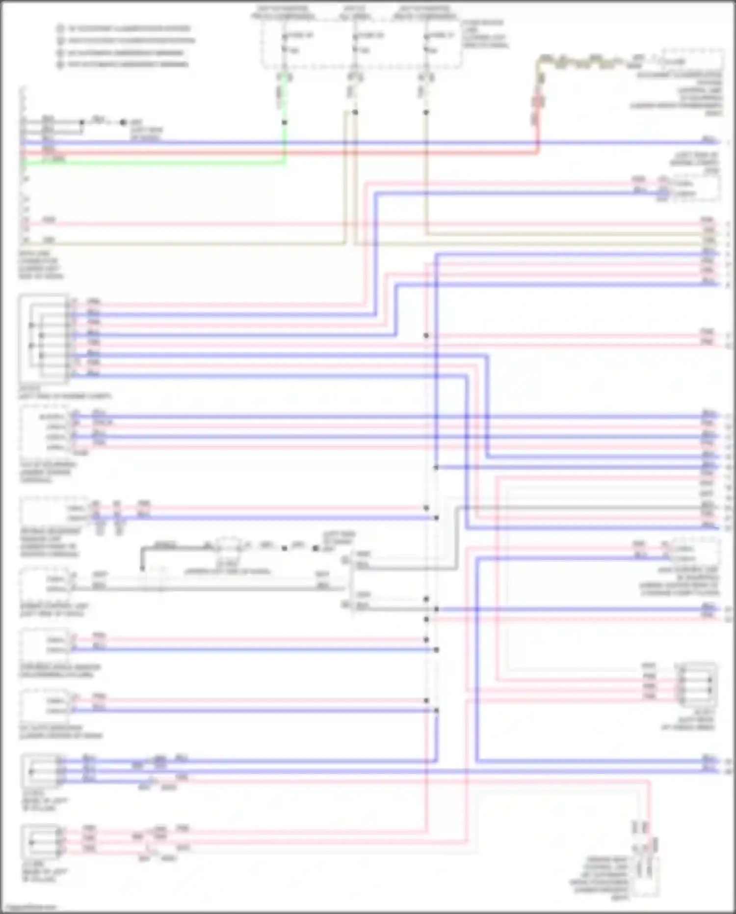 Wiring diagram driver seat control unit for Nissan Pathfinder IV facelift (2016-2020) (1 of 2)