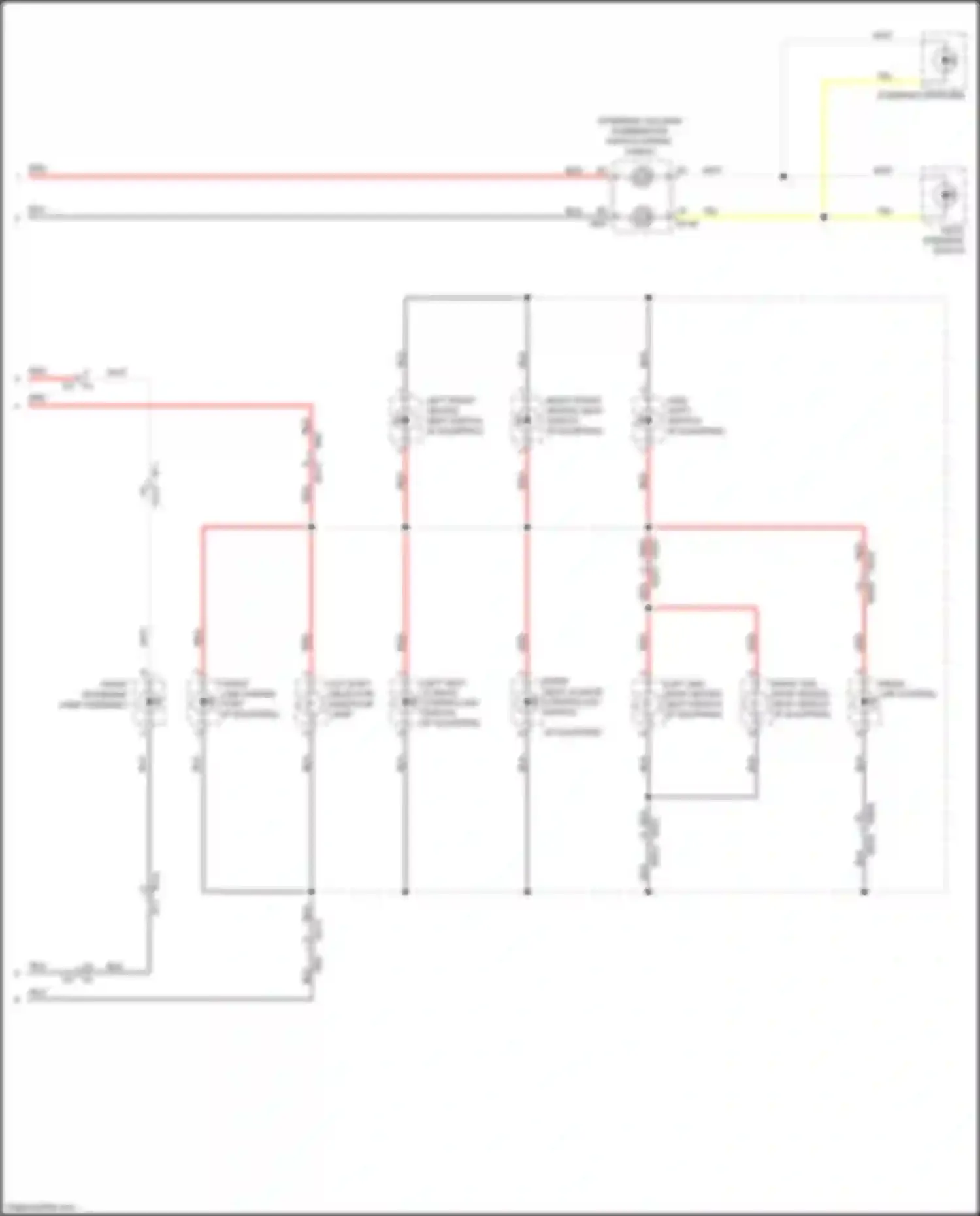 Wiring diagram front usb charge port for Nissan Pathfinder IV facelift (2016-2020) (1 of 2)
