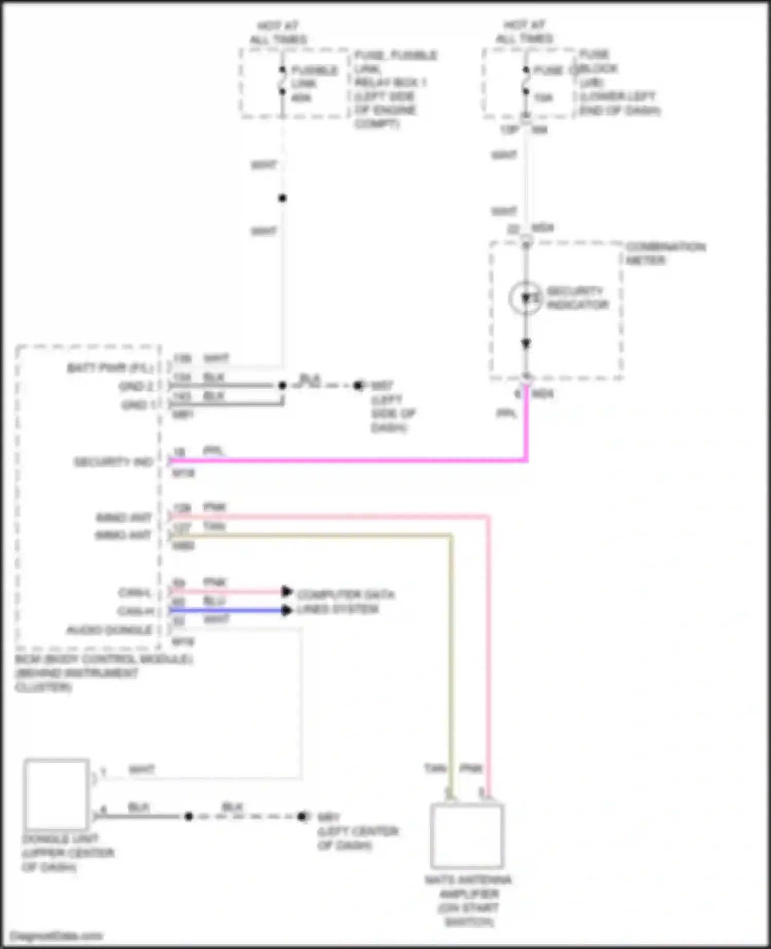 Wiring diagram fuse 13 for Nissan Pathfinder IV facelift (2016-2020) (14 of 16)